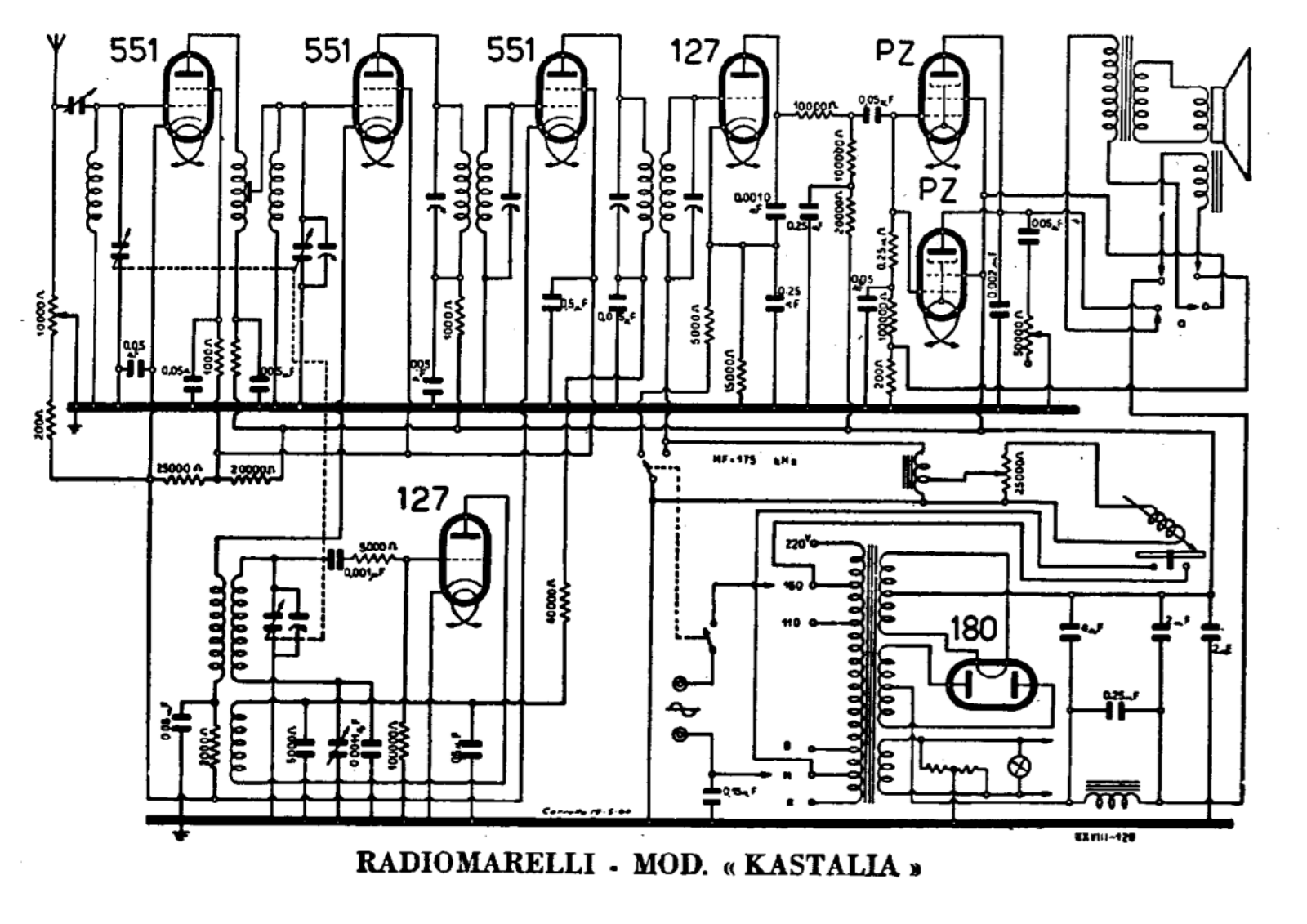 Radiomarelli kastalia 3 schematic