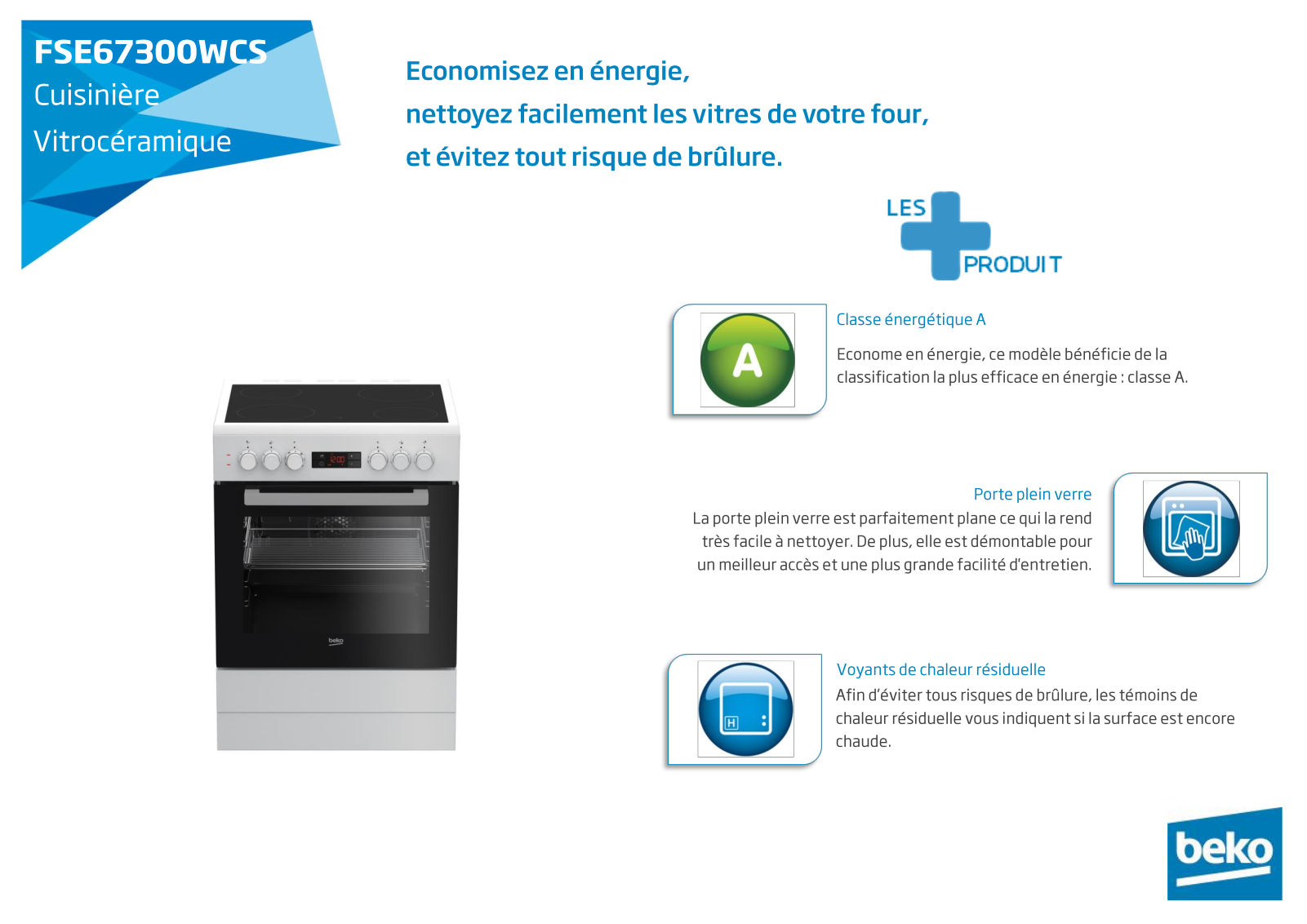 Beko FSE67300WCS product sheet