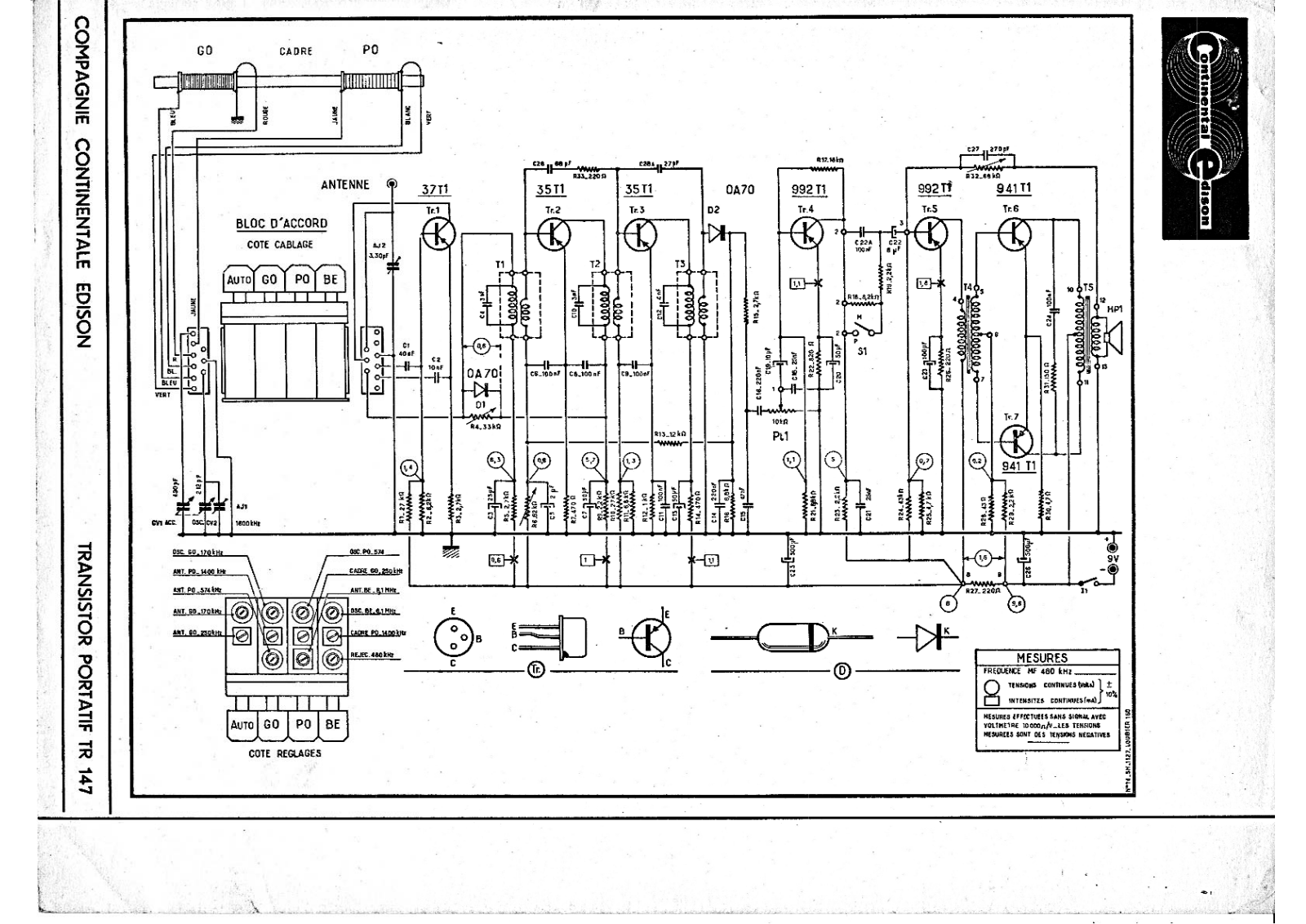 Continental Edison TR-147 Schematic