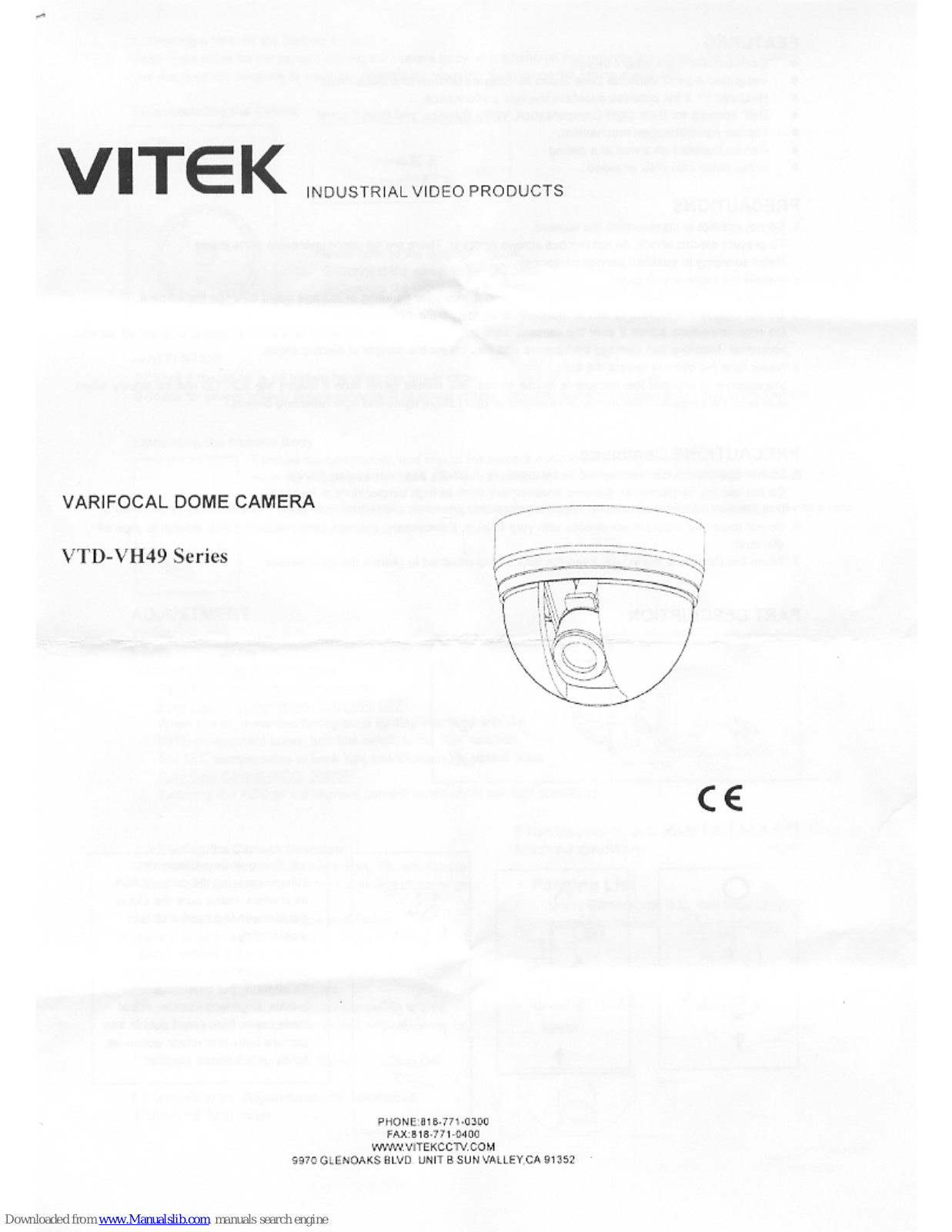 Vitek VTD-VH49B2, VTD-VH49VP4, VTD-VH49 Series User Manual