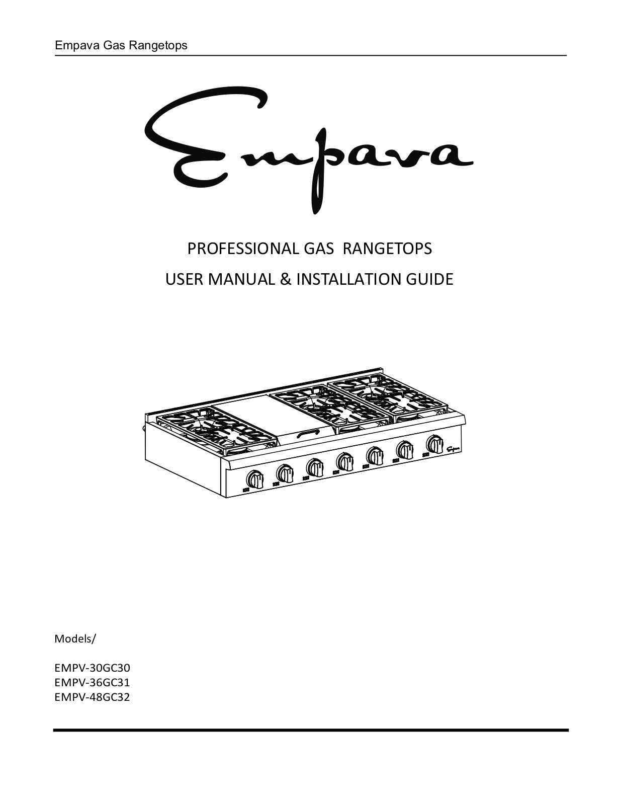 Empava EMPV48GC32 User Manual