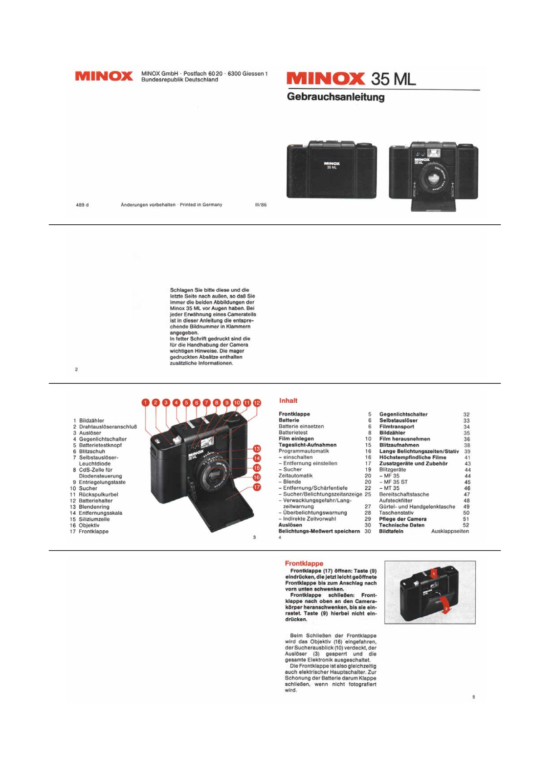 Minox 35 ML User Manual