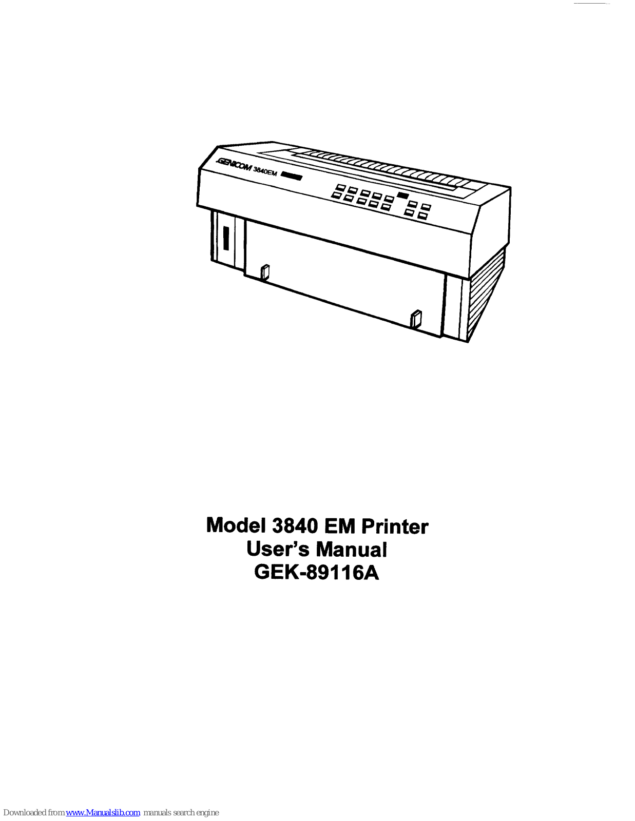 Gencom 3840 EM User Manual - ManualMachine.com