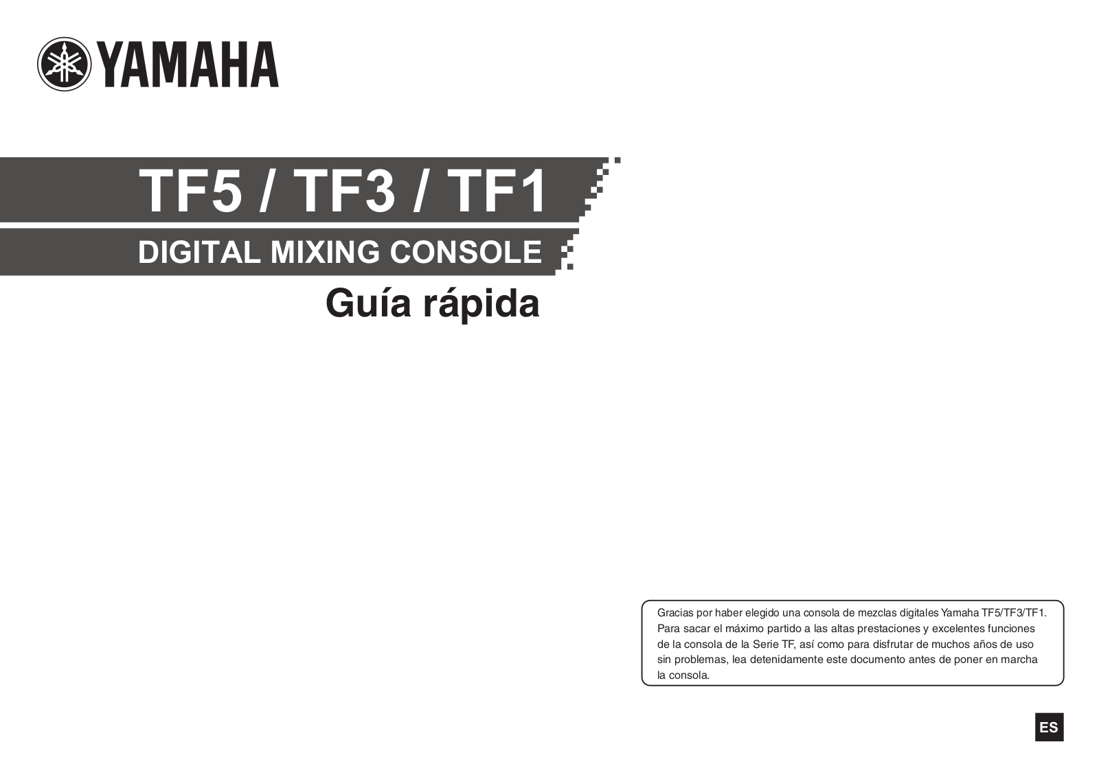 Yamaha TF5, TF3, TF1 QUICK GUIDE