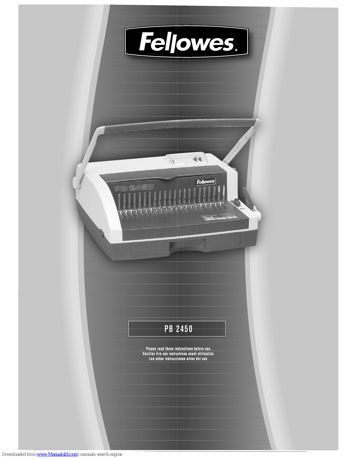 Fellowes PB 2450 User Manual - ManualMachine.com