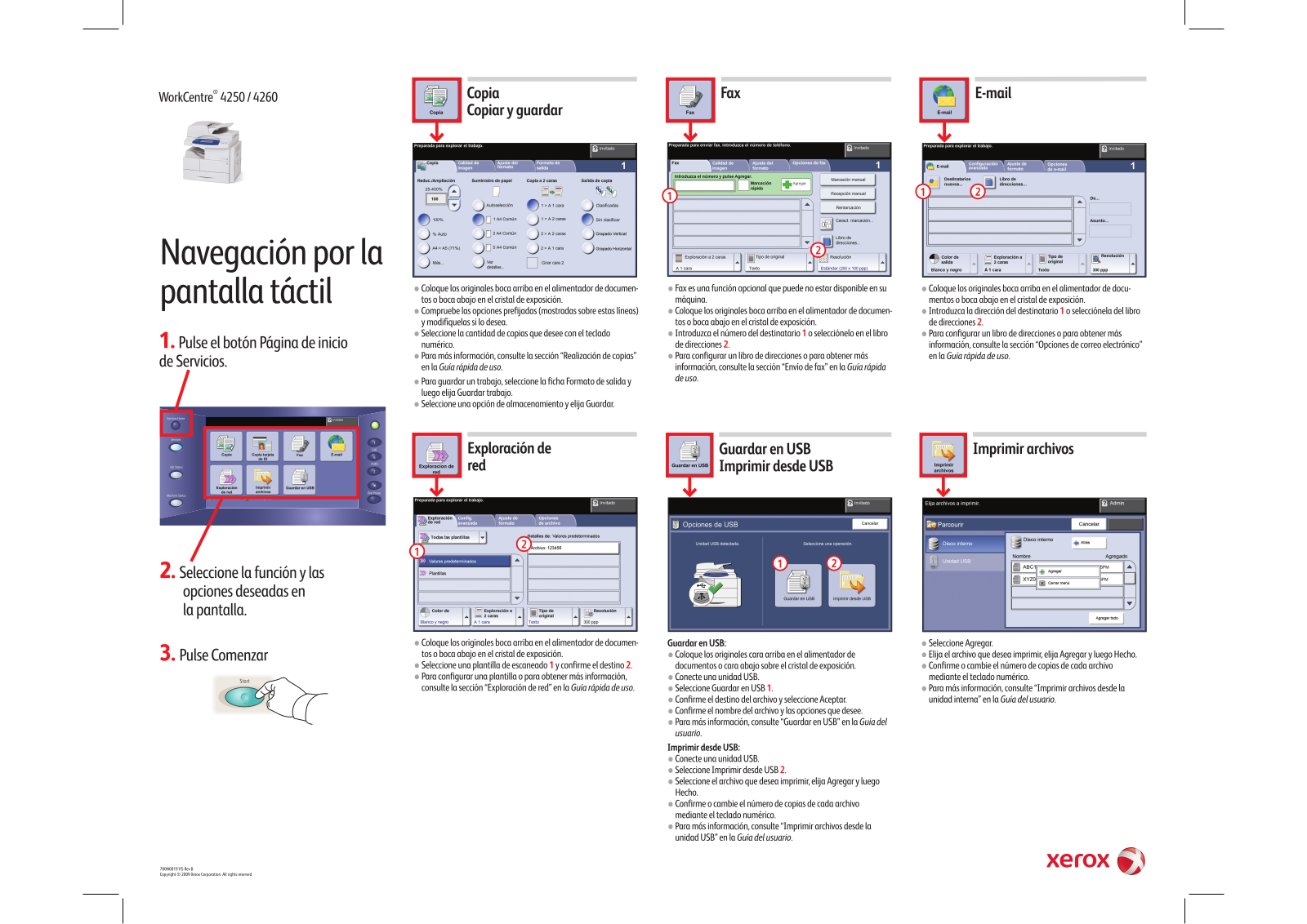 Xerox WorkCentre 4250, WorkCentre 4260 Reference Poster