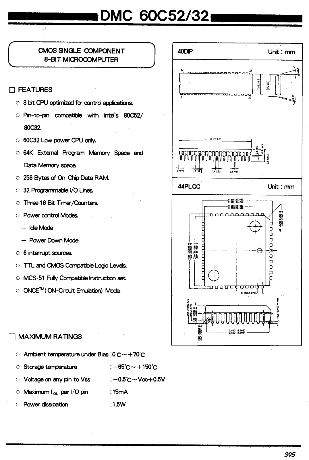 Daewoo Semiconductor DMC60C52, DMC60C32 Datasheet