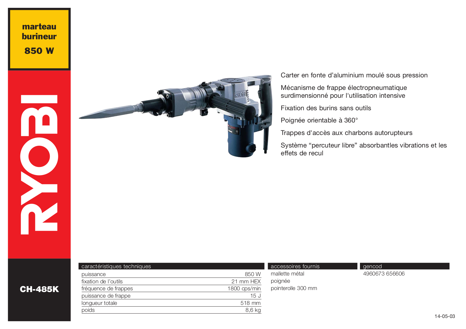 Ryobi CH-485K User Manual