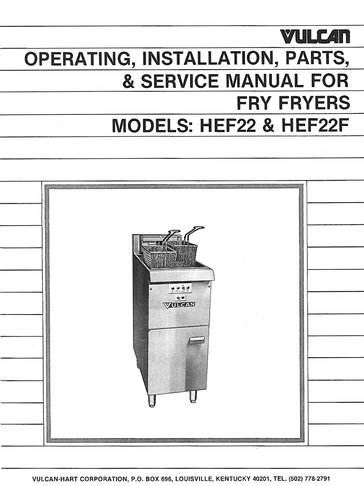 Vulcan HEF22 Service Manual