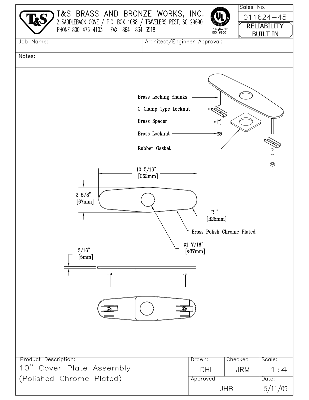 T&S Brass 011624-45 User Manual