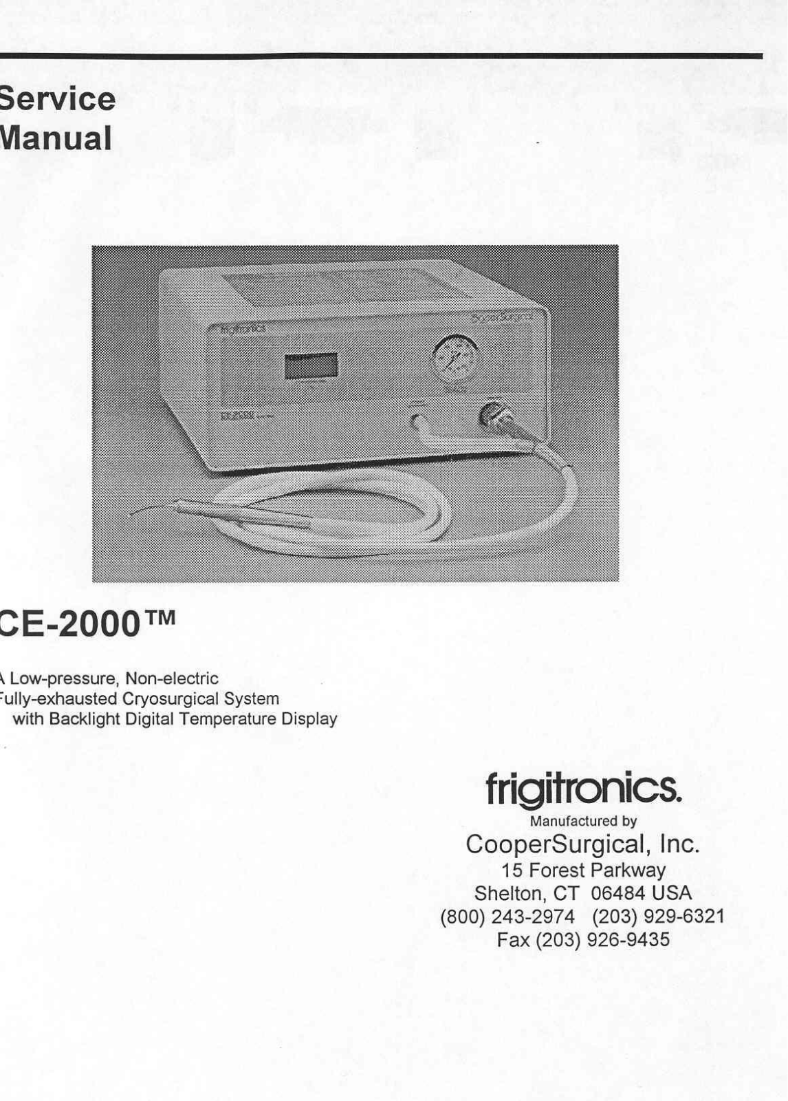 Frigitronics CE-2000 User manual - ManualMachine.com