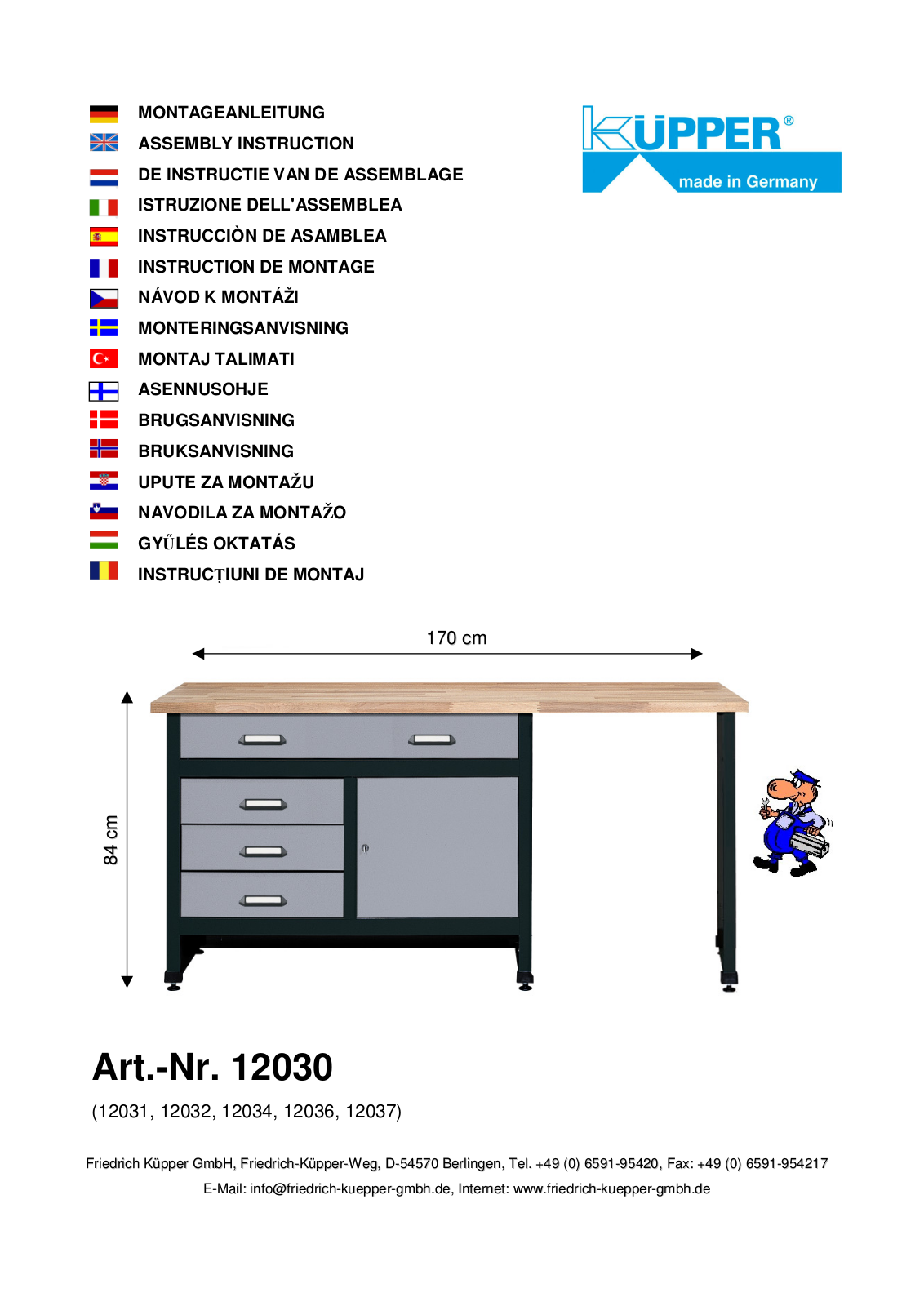 Küpper 12030, 12031, 12032, 12034, 12036 User guide