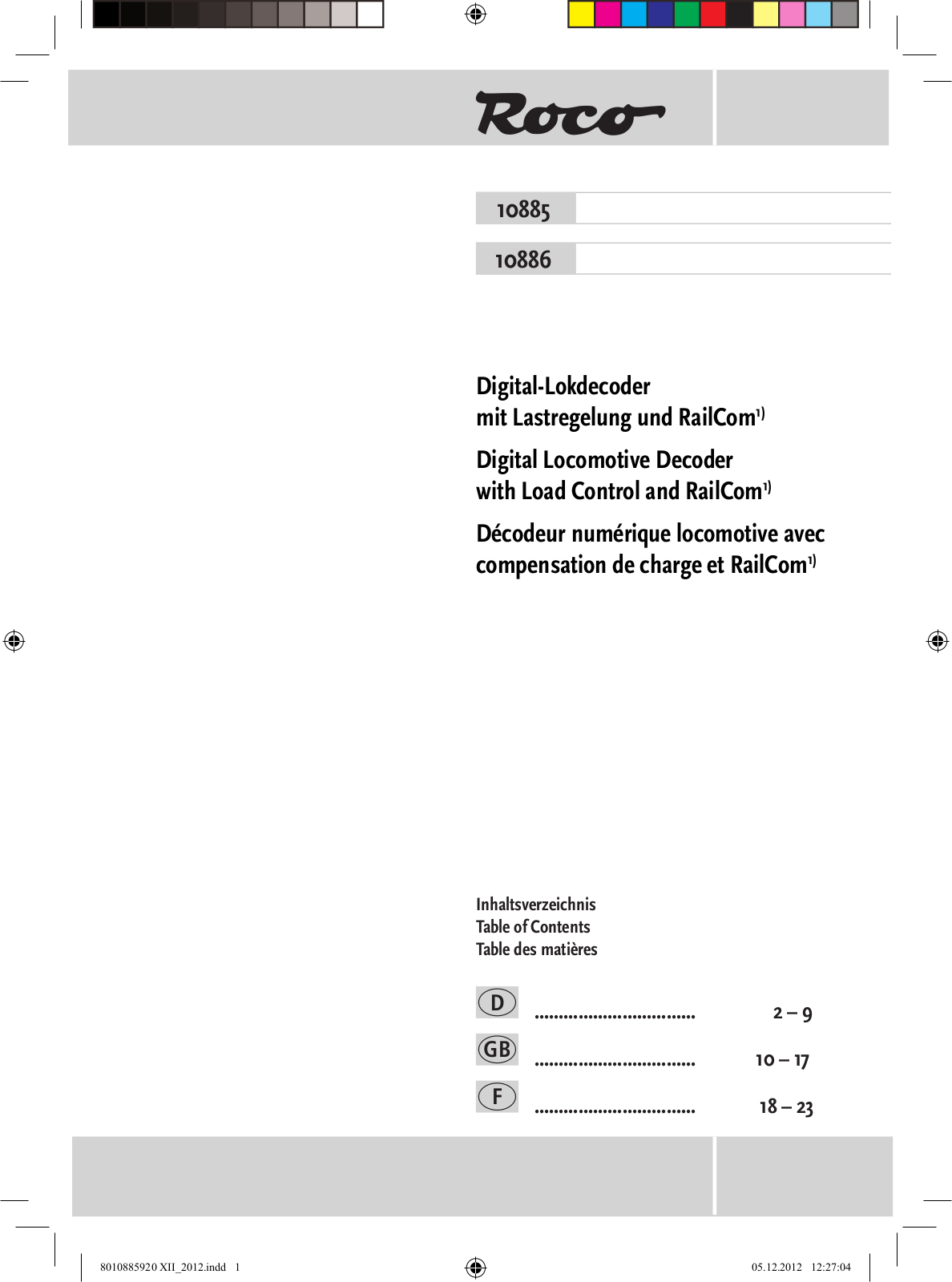 roco 10885, 10886 User Manual - ManualMachine.com