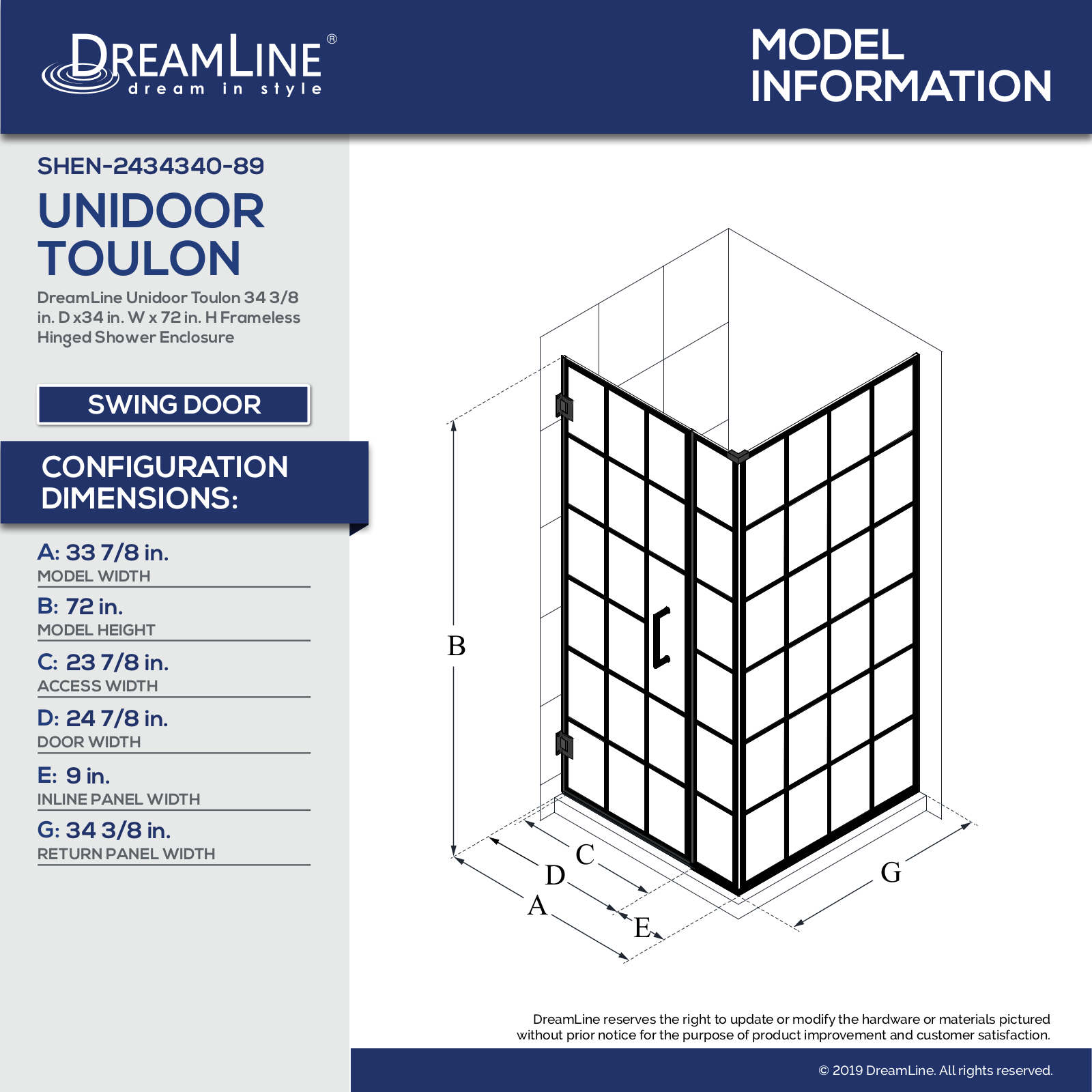 DreamLine DLN10327 Specifications - ManualMachine.com