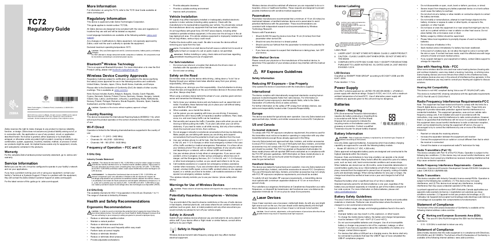 Zebra Technologies TC720L User Manual