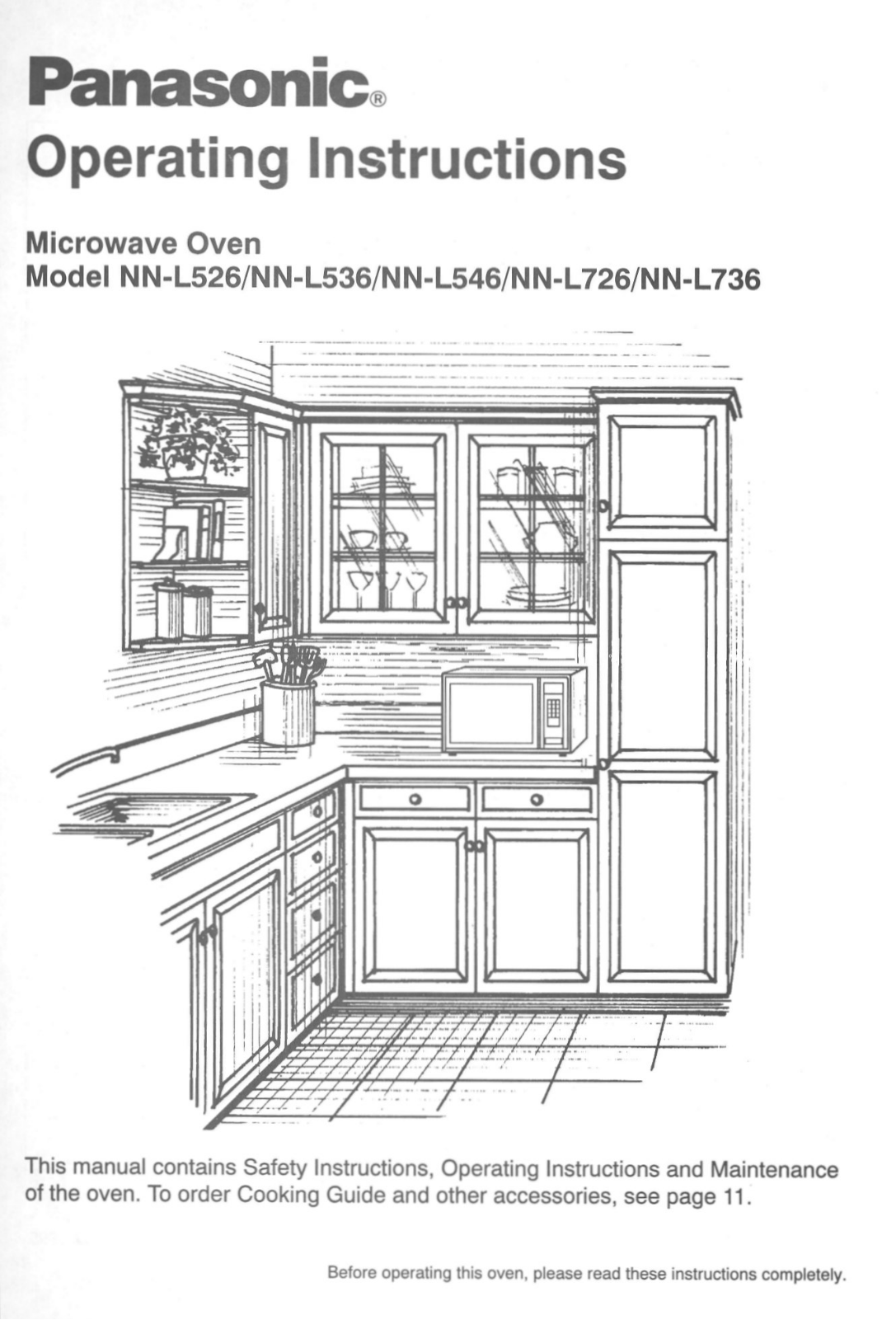 Panasonic NN-L726, NN-L536, NN-L526, NN-L736 User Manual