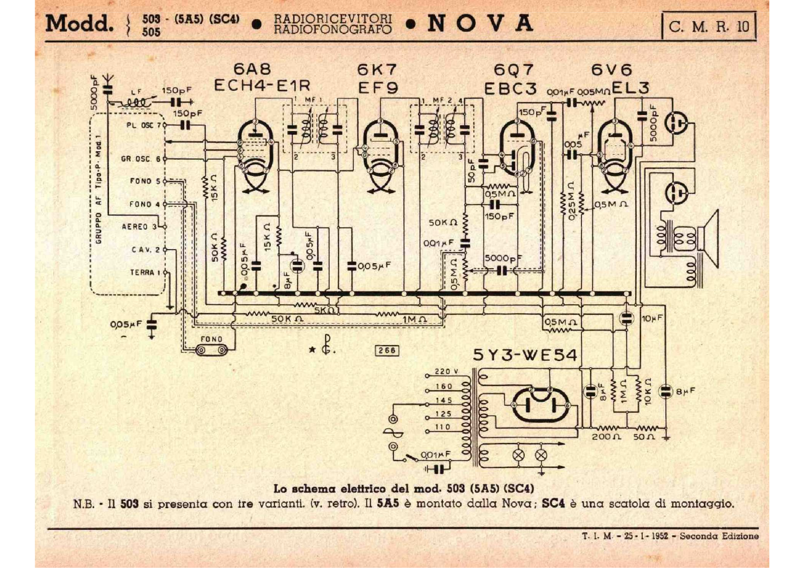 Nova 503, 505 schematic