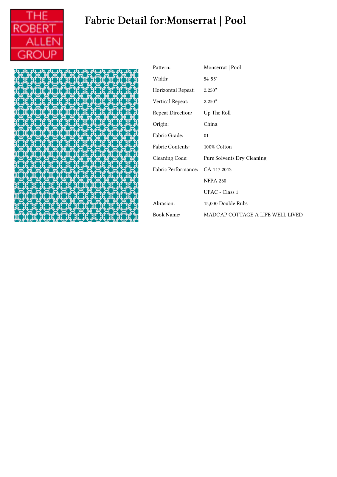 Robert Allen RALF1883 Specifications - ManualMachine.com