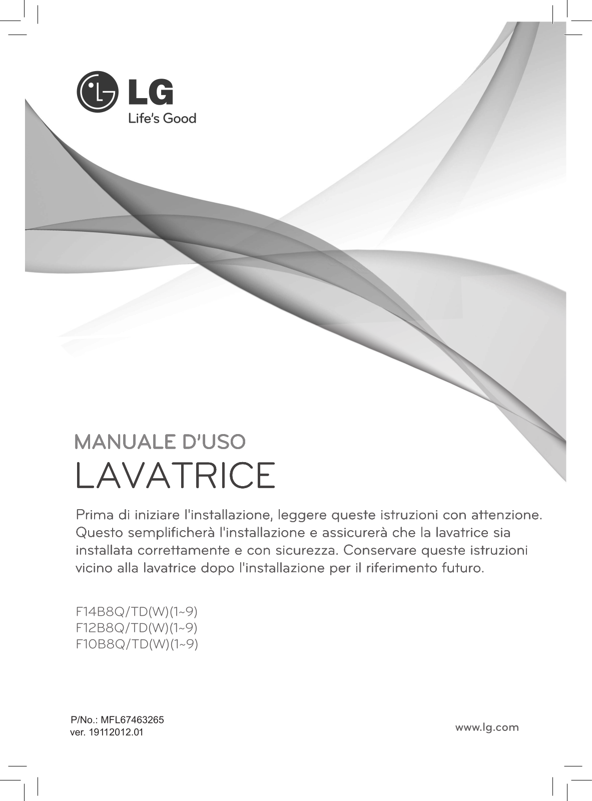 LG F12B8TD User Manual