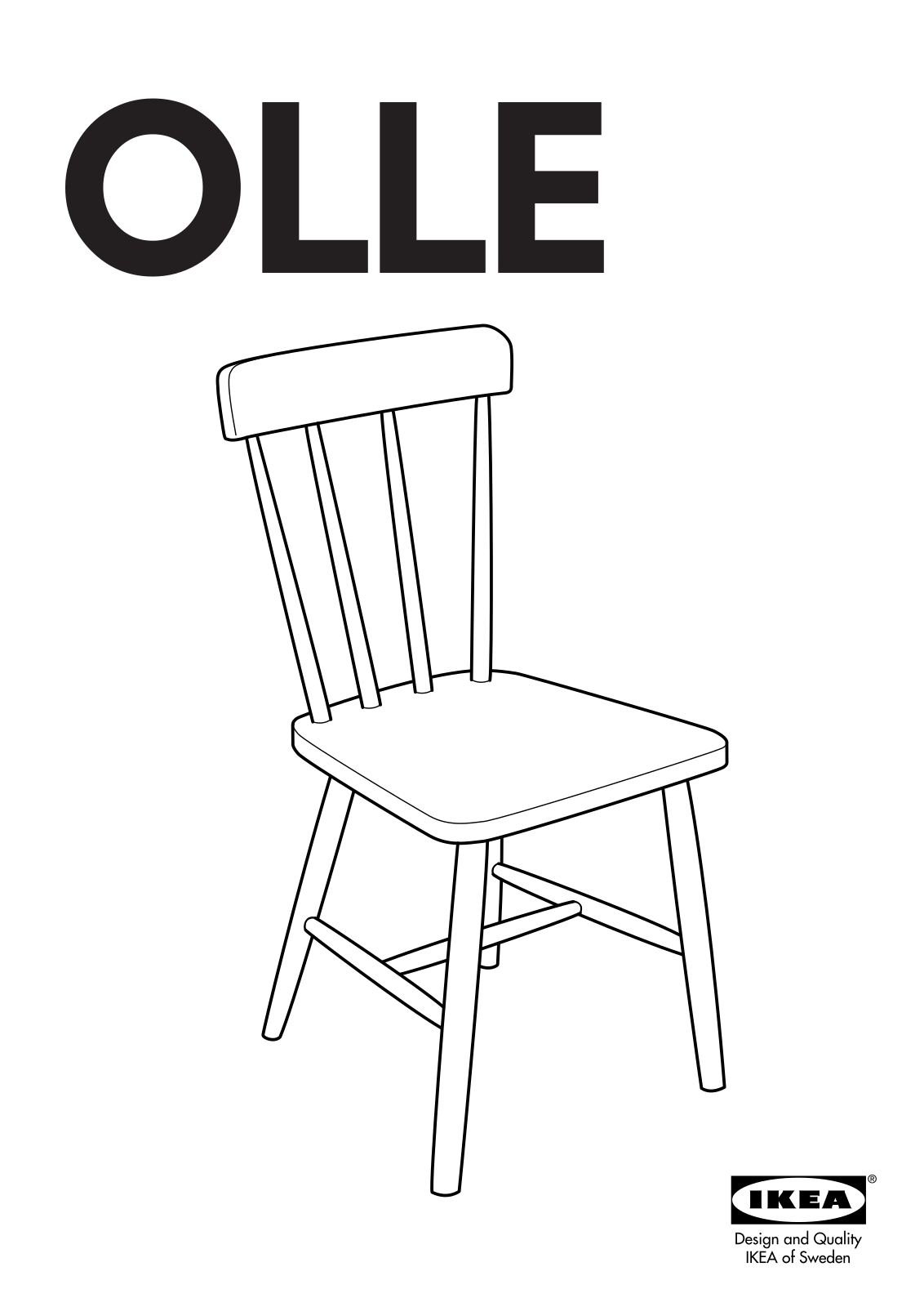 IKEA OLLE CHAIR User Manual