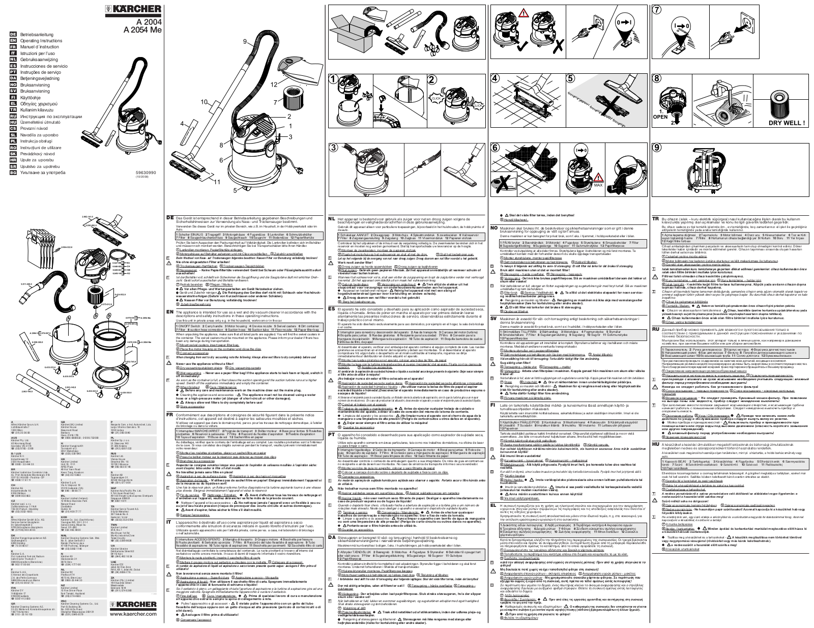 Karcher A 2004 User Manual