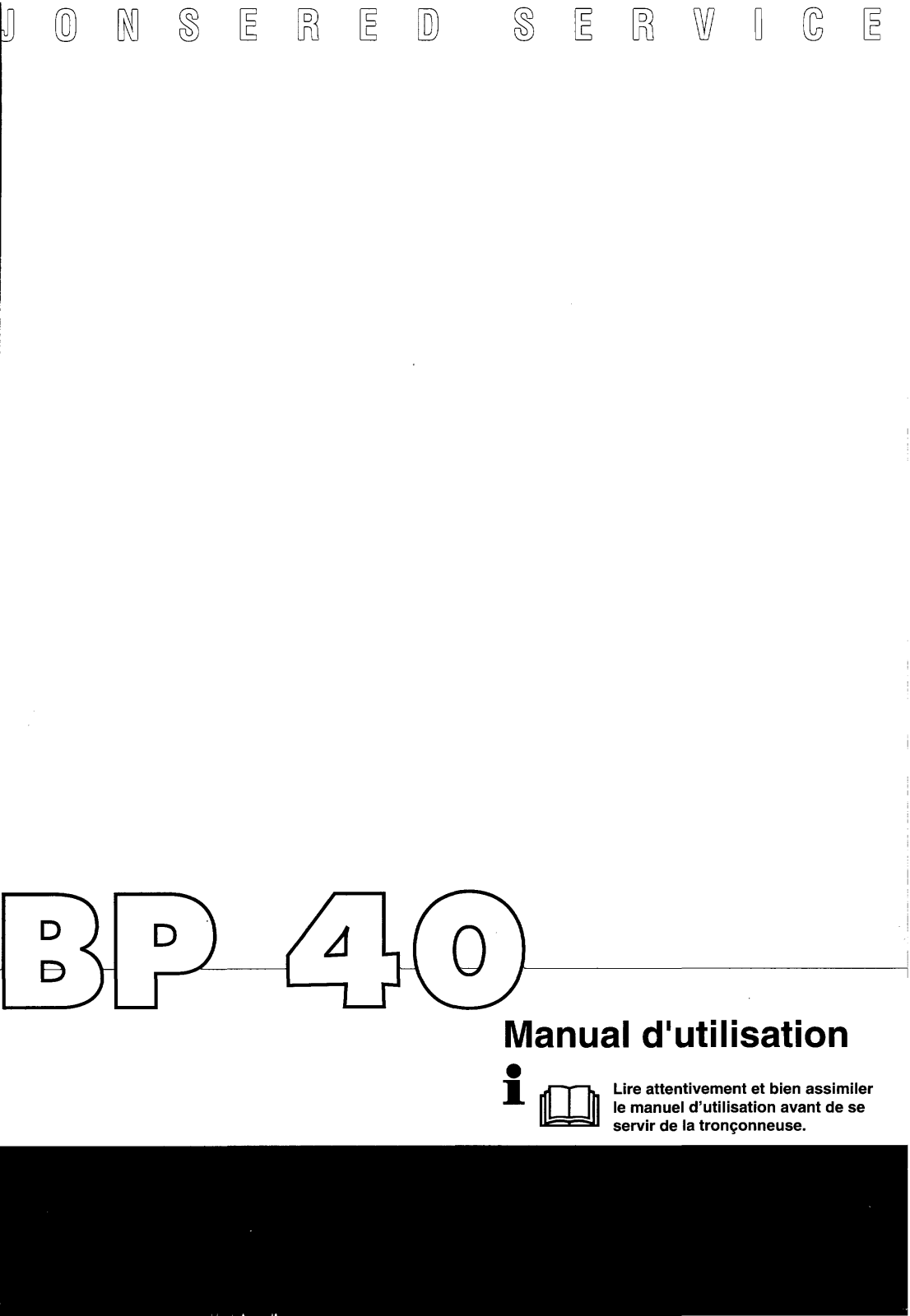 JONSERED BP 40 User Manual