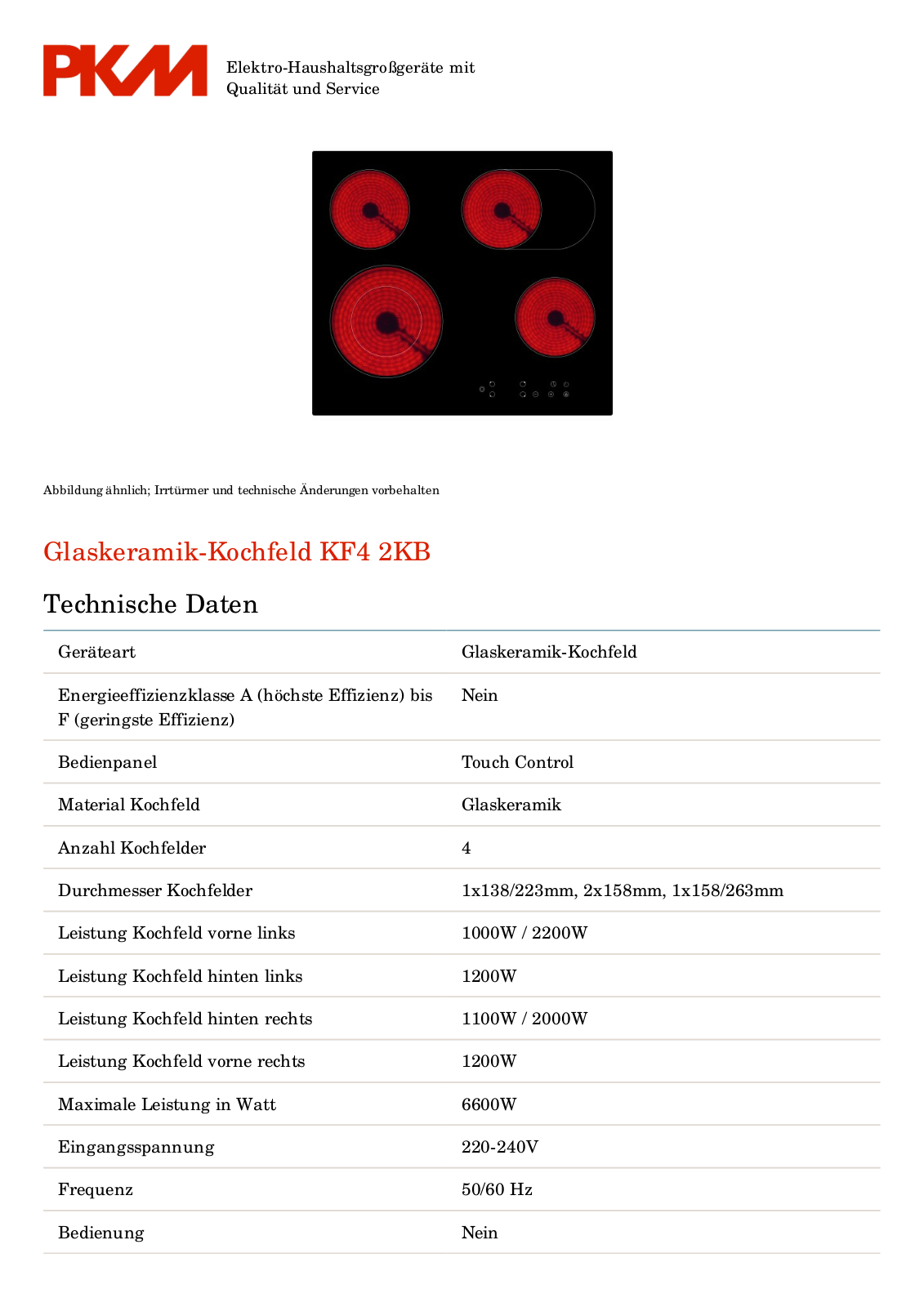 PKM KF42KB User Manual