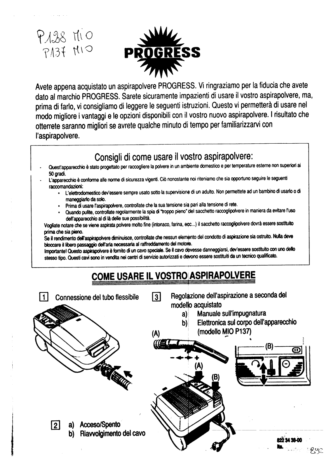 Progress P137 MIO, P128 MIO User Manual