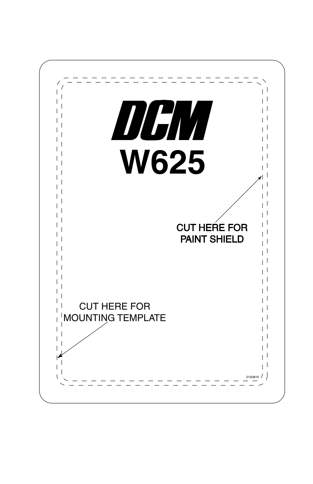 DCM W-625 Owners manual