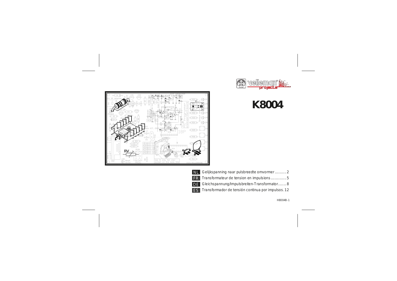 Velleman K8004 User guide