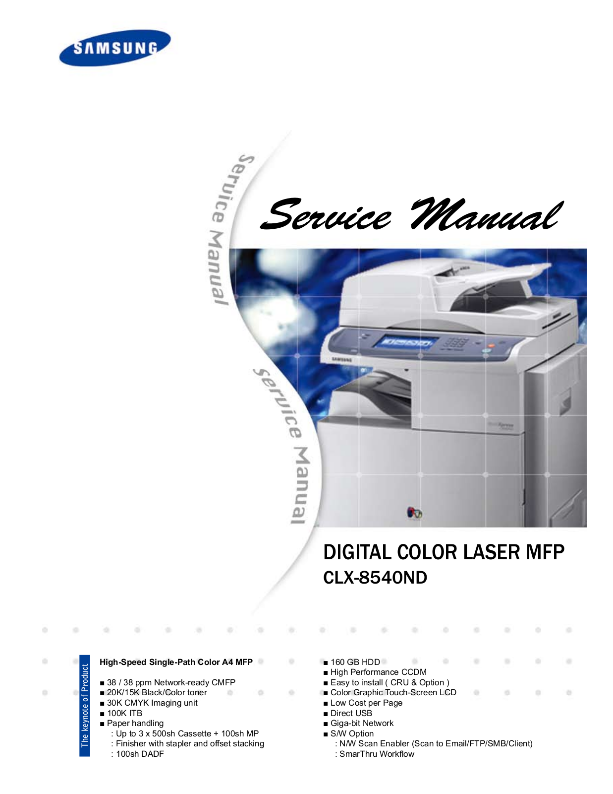 Samsung CLX-8540ND Service Manual