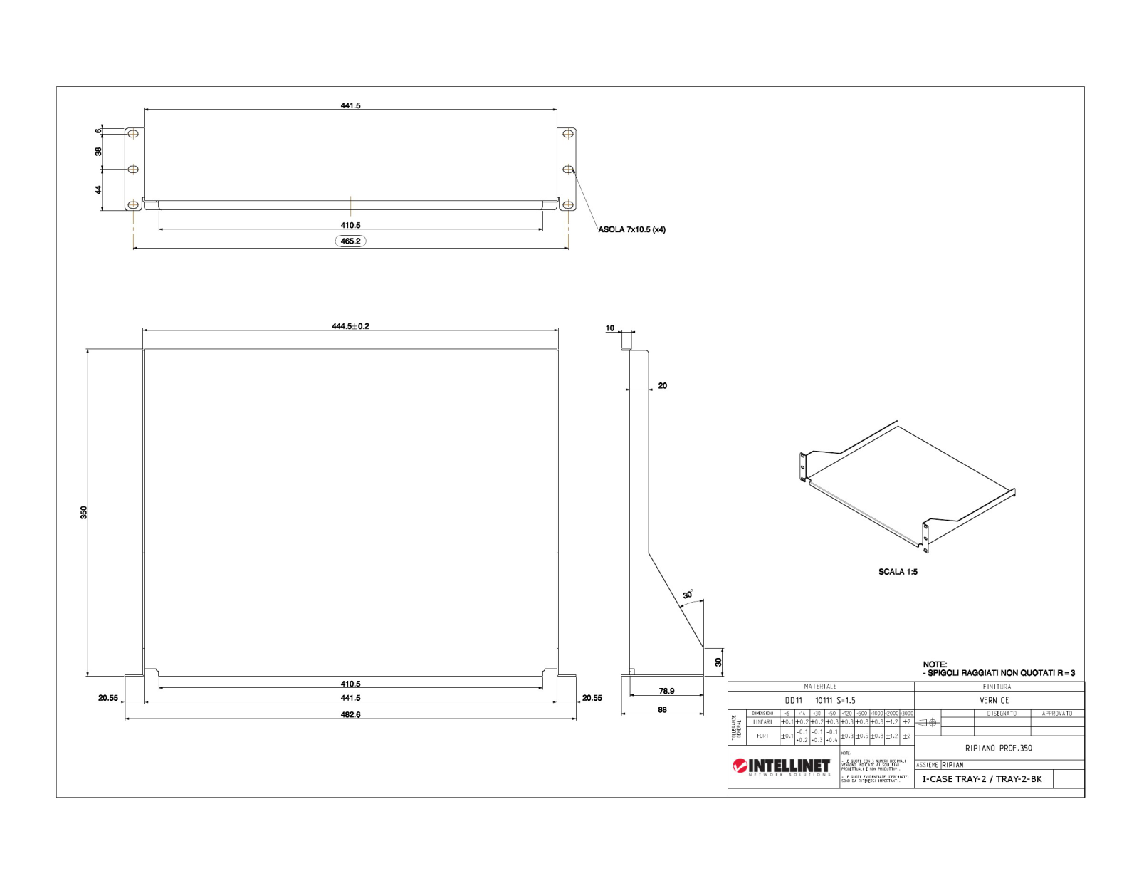 Intellinet I-CASE TRAY-2-BK, I-CASE TRAY-2 Drawing - ManualMachine.com