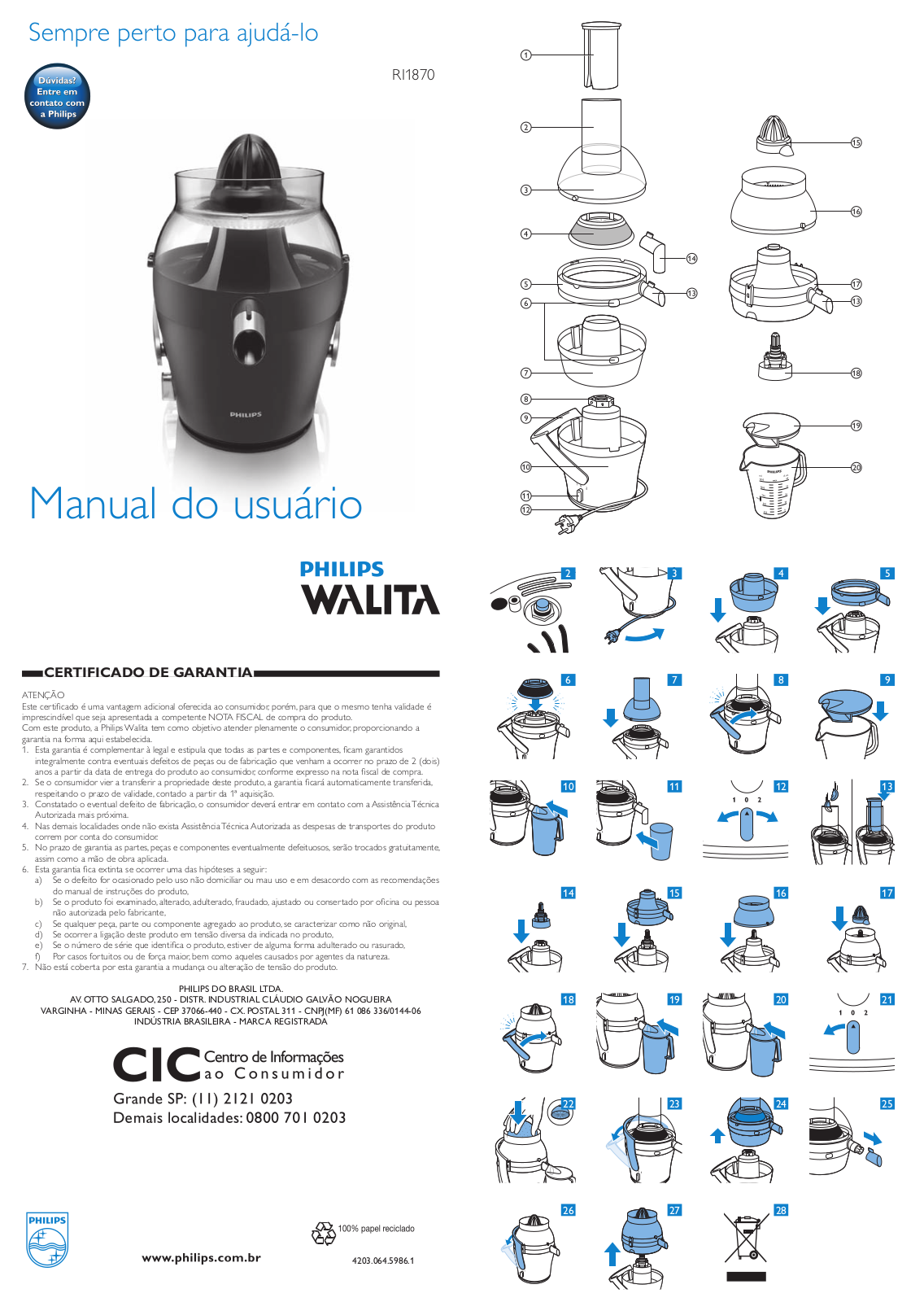 Philips RI1870 User Manual