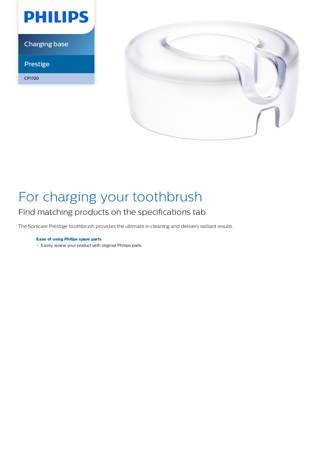 Philips CP1720/01 localized commercial leaflet - ManualMachine.com