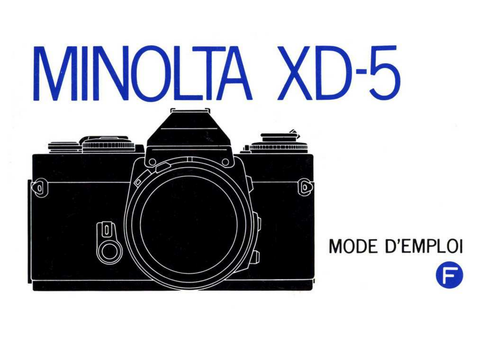 MINOLTA XD-5 User Manual