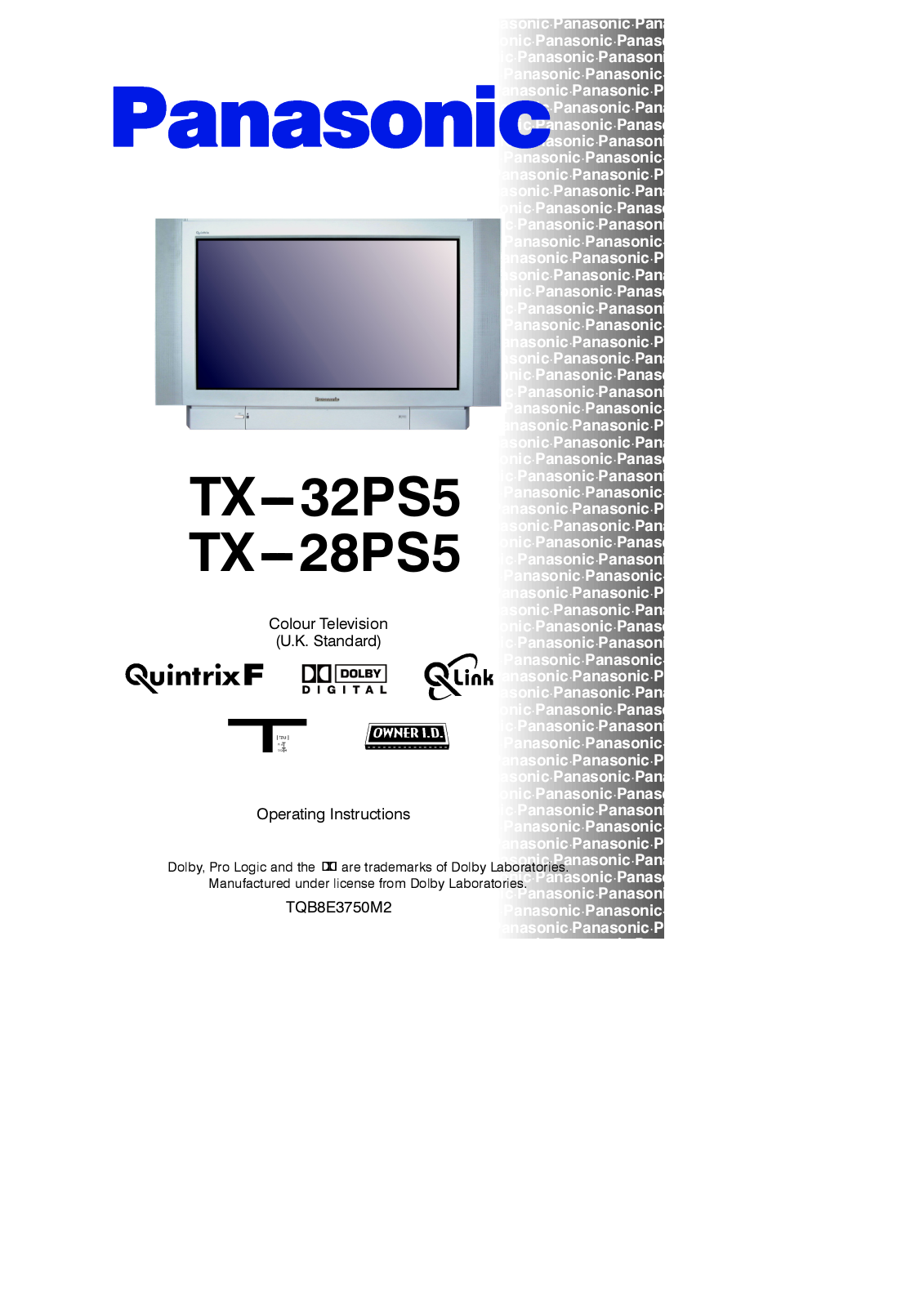 Panasonic TX-32PS5, TX-28PS5 User Manual