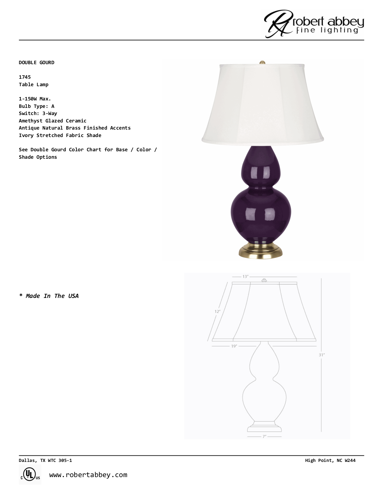 Jonathan Adler RAB1265 Specifications - ManualMachine.com