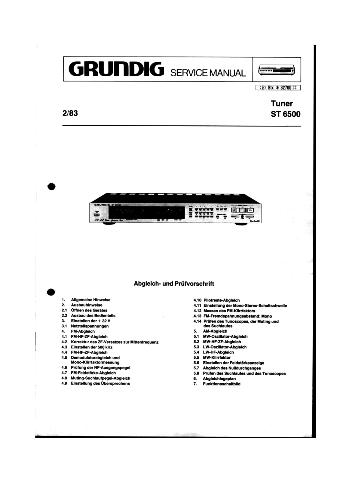Grundig ST-6500 Service Manual