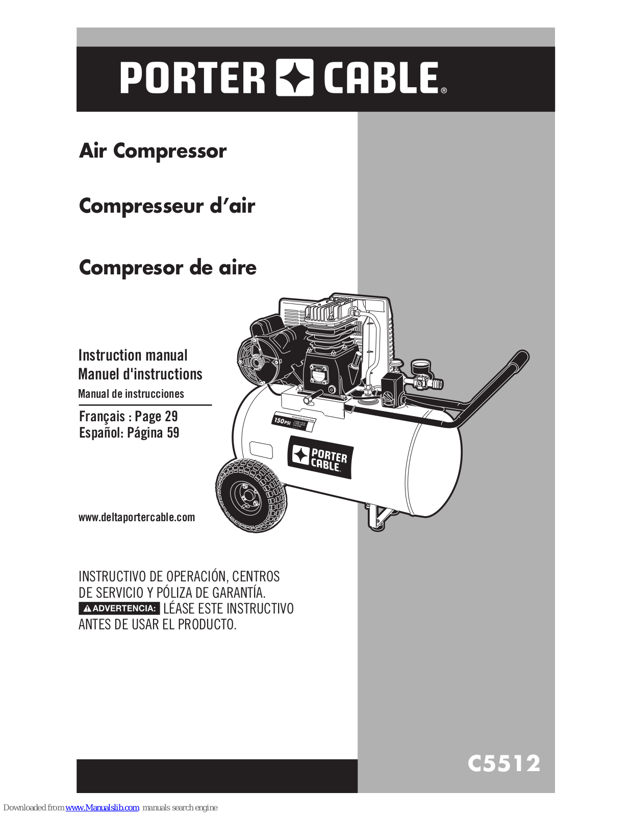 Porter-Cable C5512 Instruction Manual