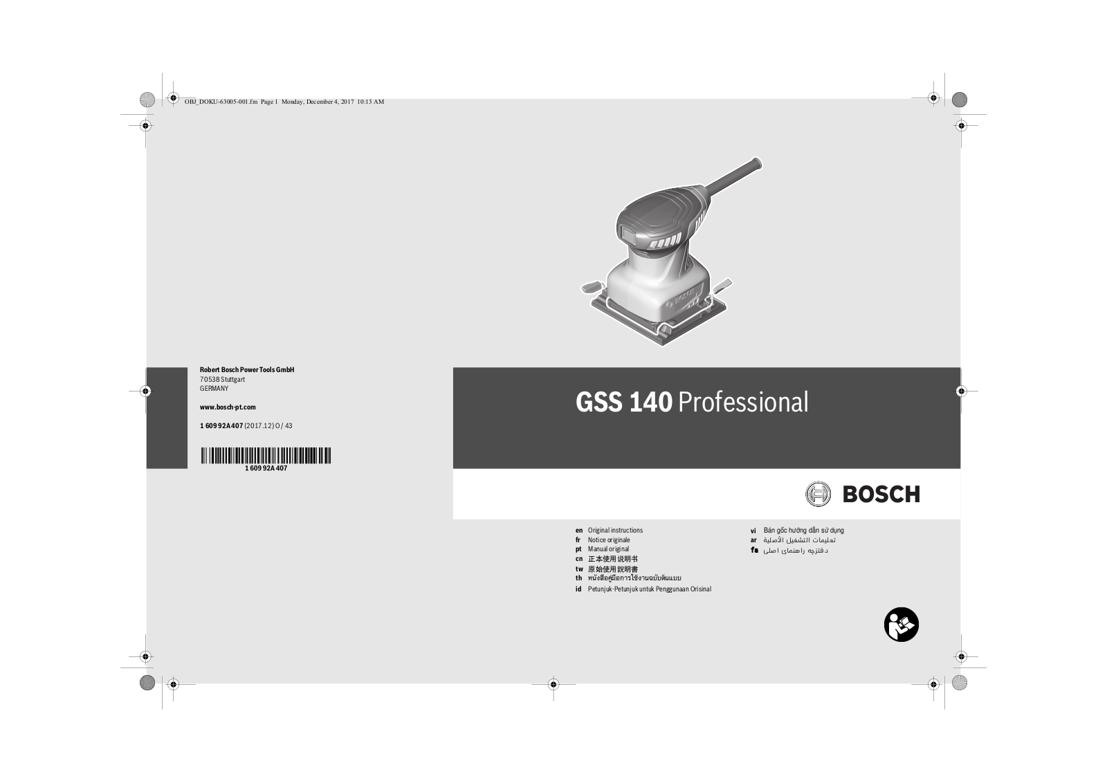 Bosch GSS 140 User Manual