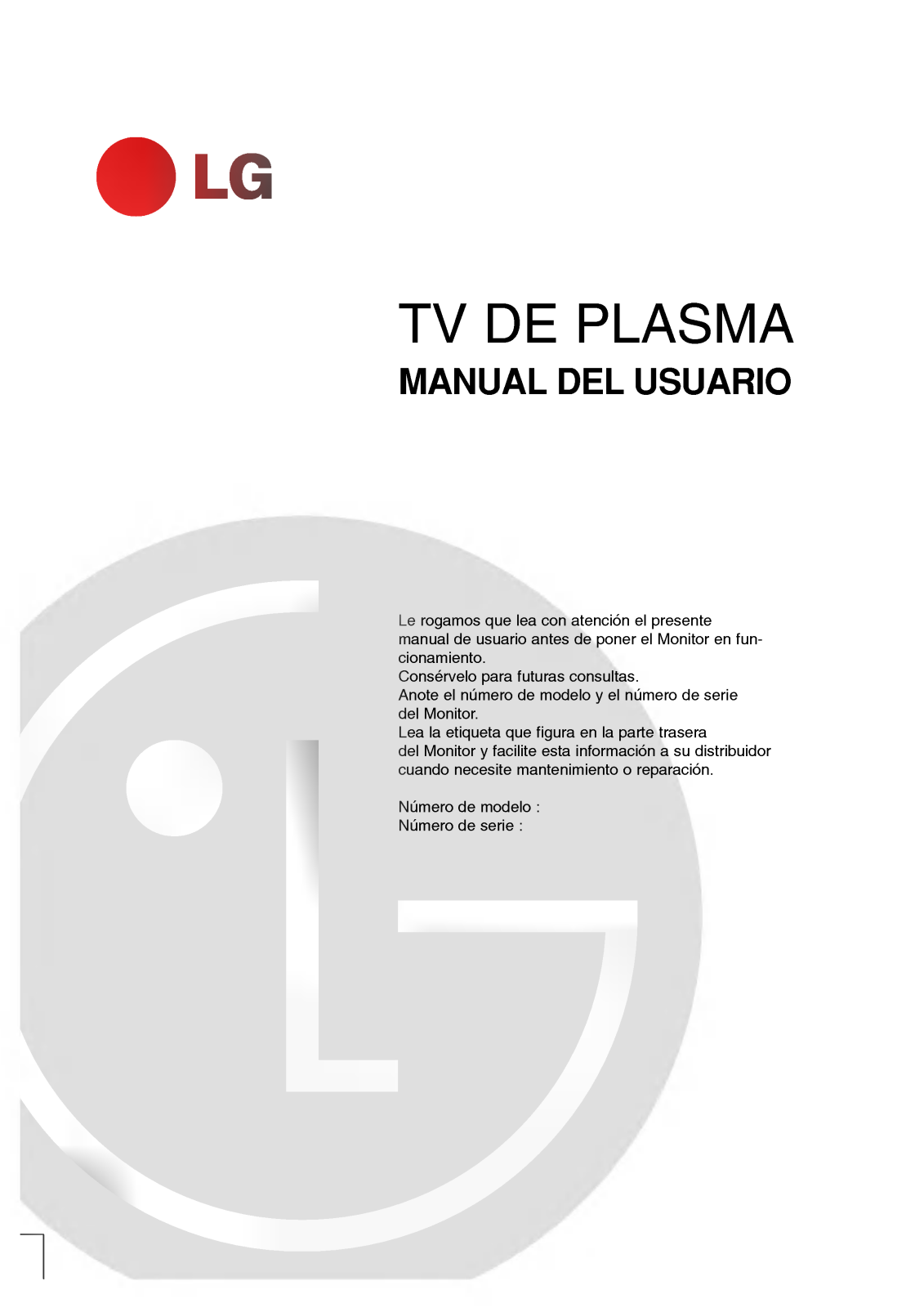 LG 50PX4R User Manual