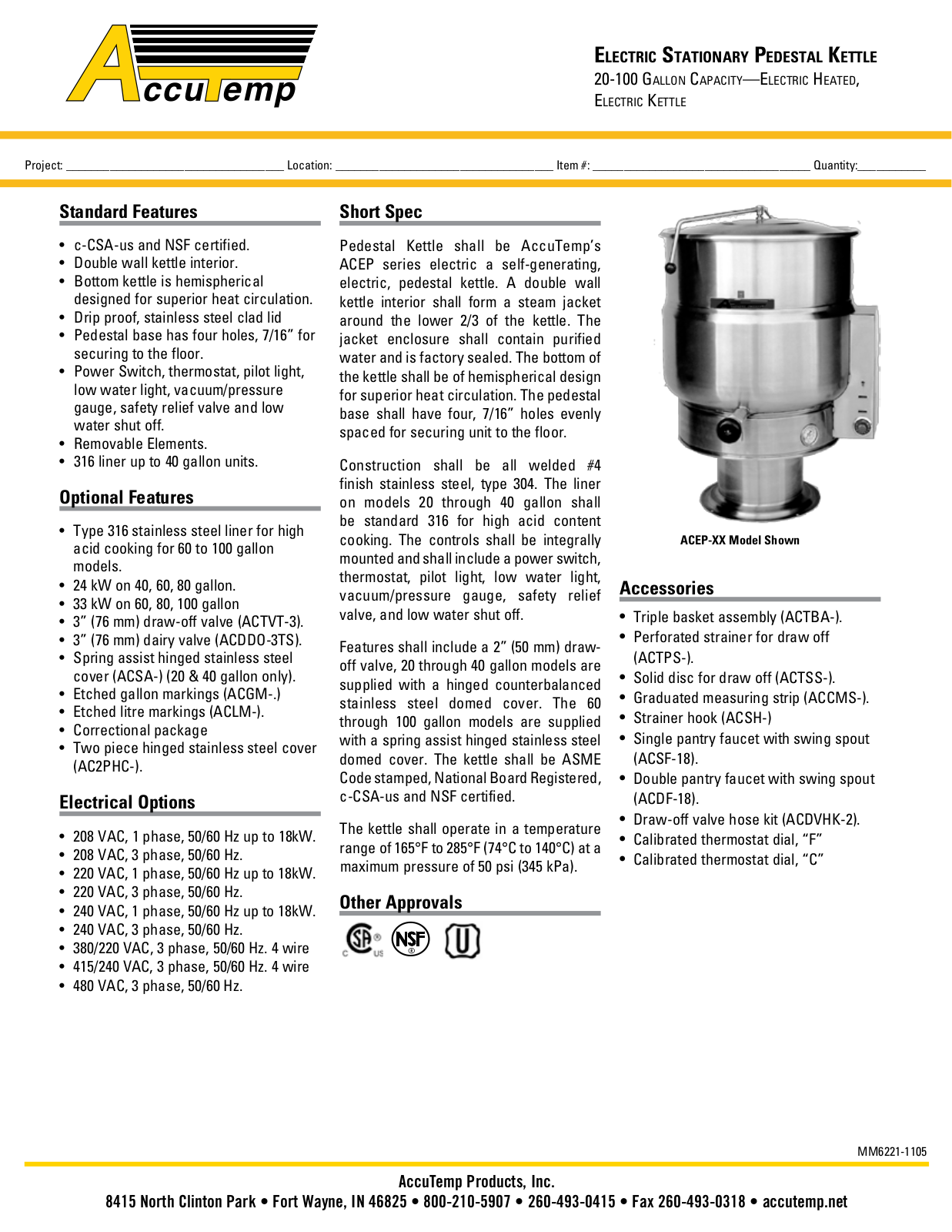 AccuTemp ACEP-100 User Manual