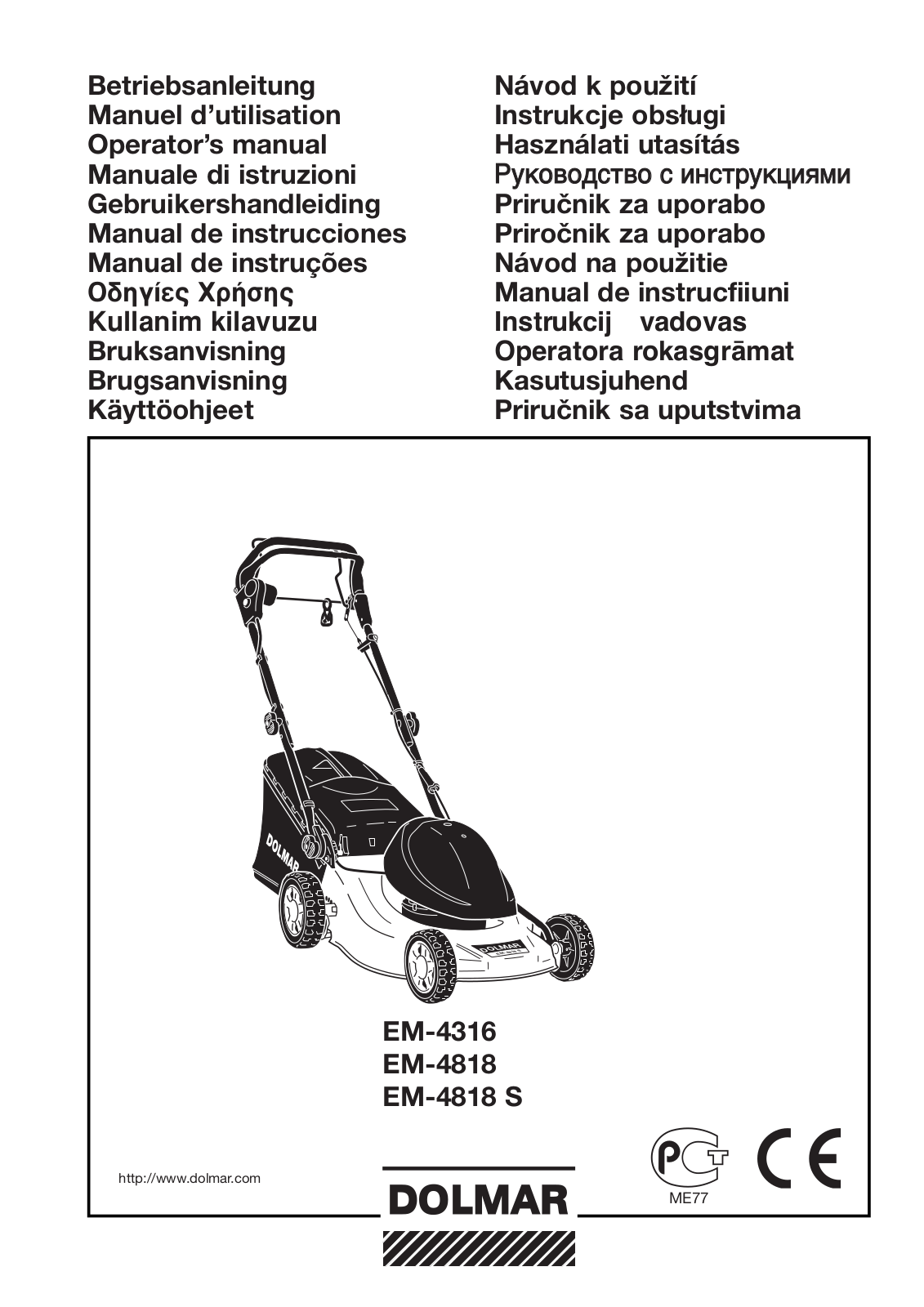 Dolmar EM-4818, EM-4316, EM-4818 S User Manual