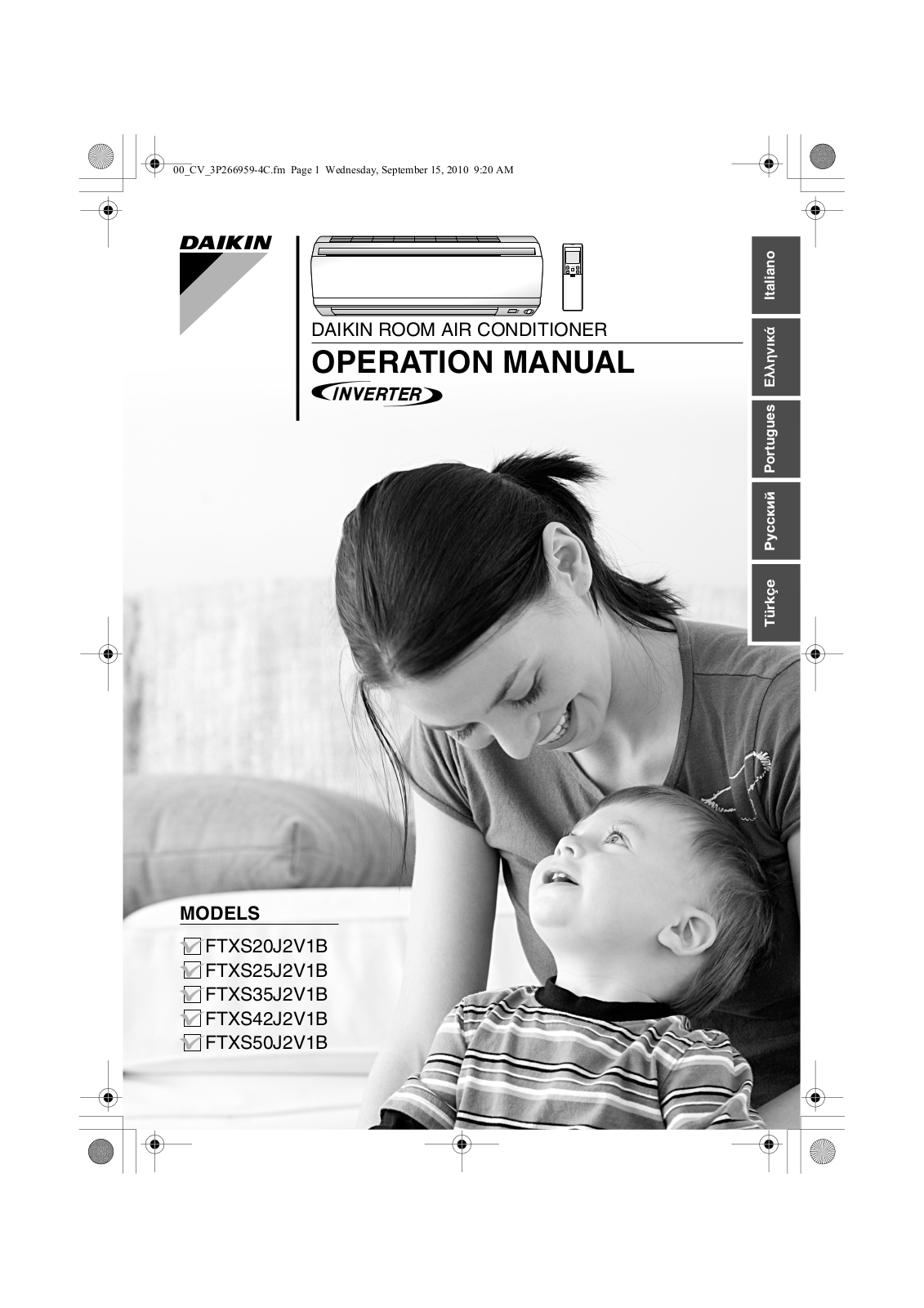 Daikin FTXS20J2V1B, FTXS25J2V1B, FTXS35J2V1B, FTXS42J2V1B, FTXS50J2V1B Installation manuals