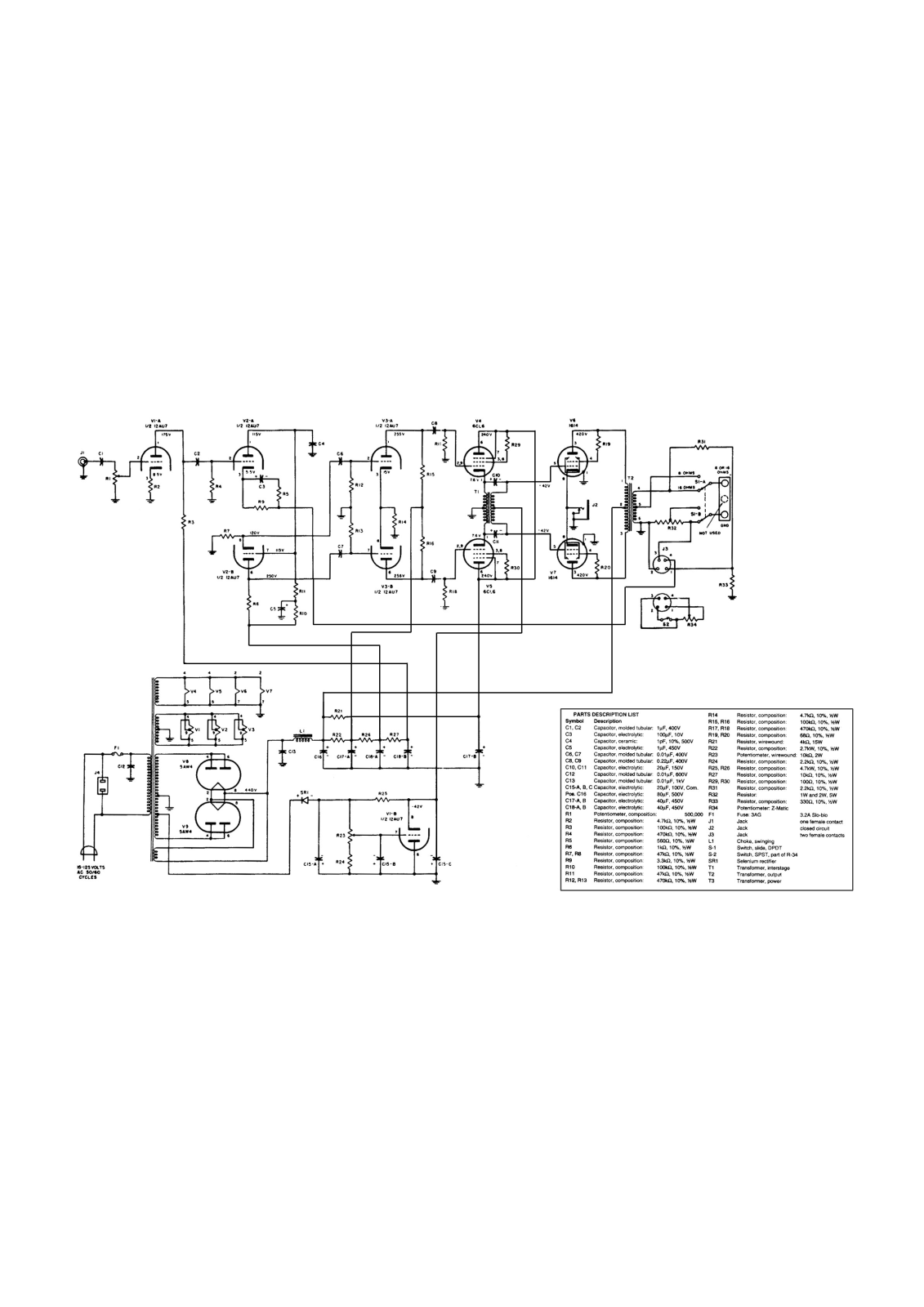 Fisher 50-A Schematic