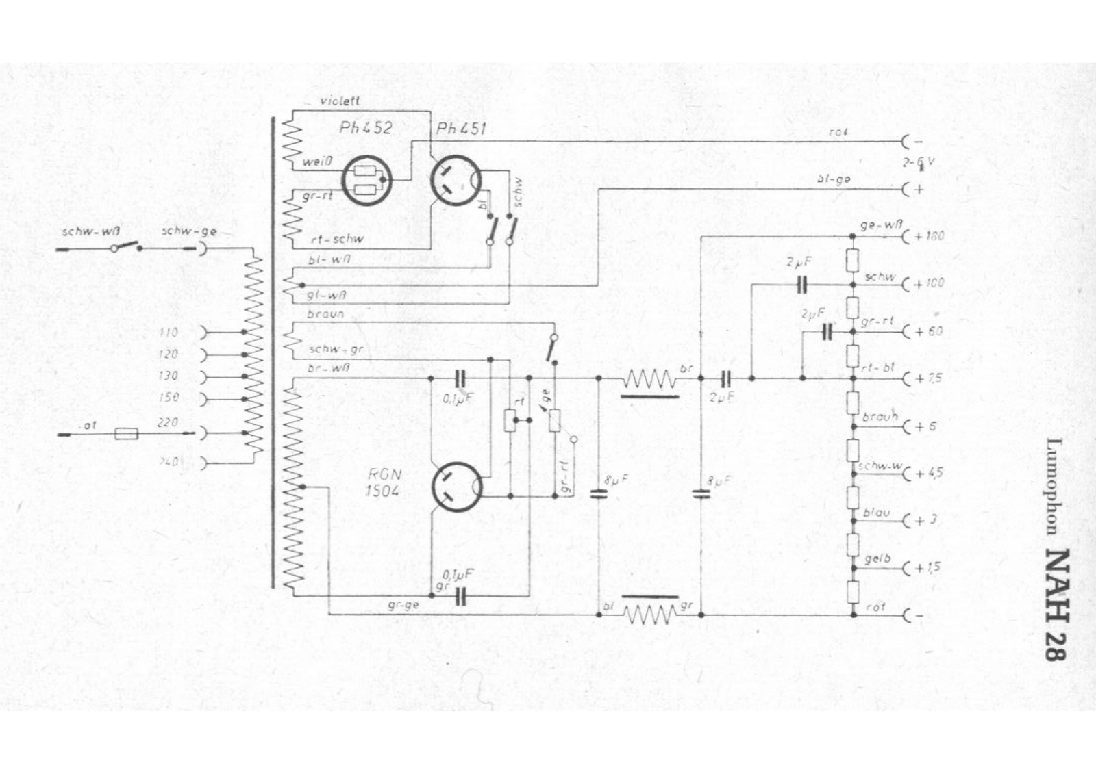 Lumophon Temp schematic