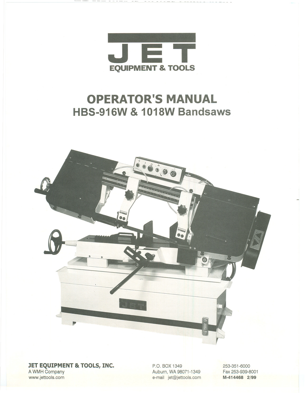 Jet HBS-1018W User Manual