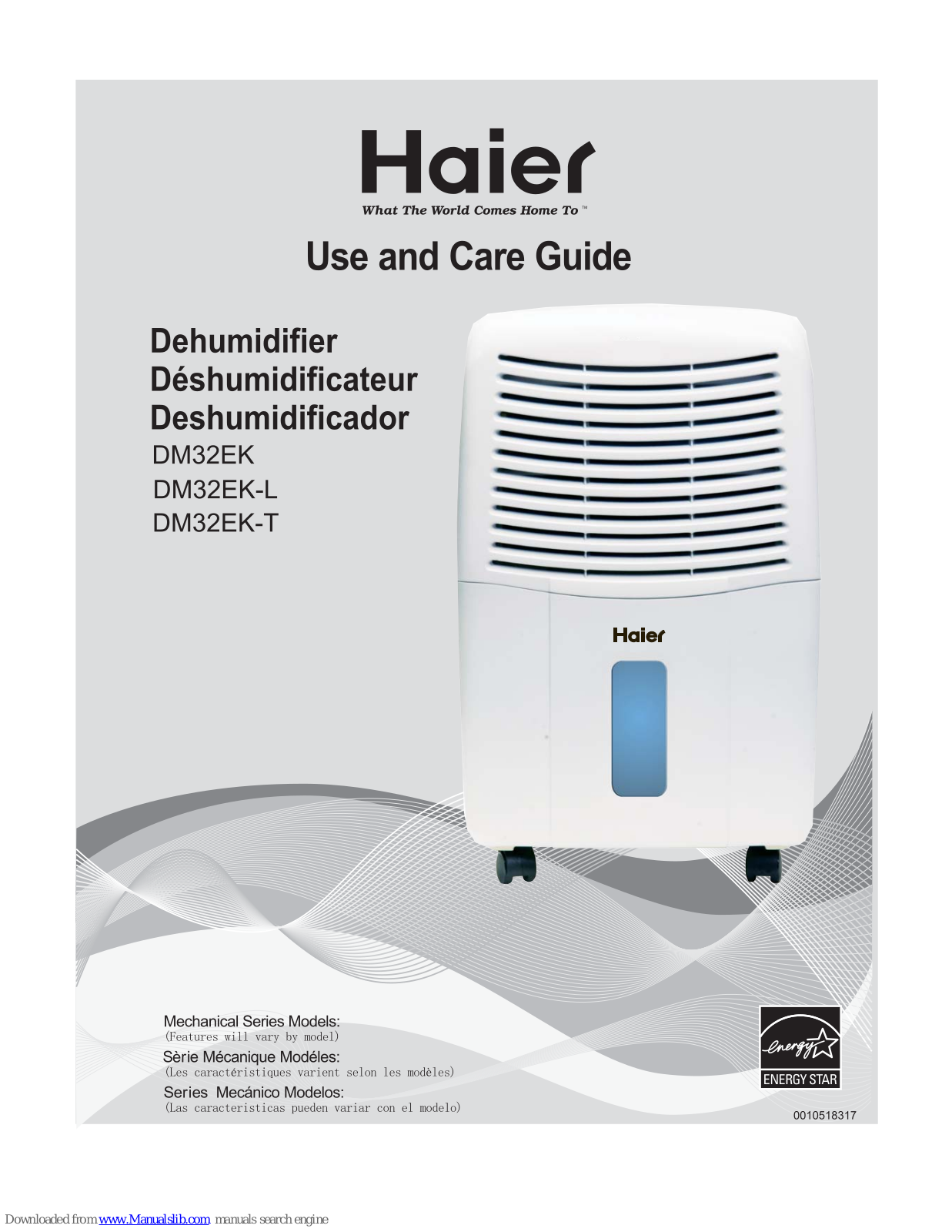 Haier DM30EK, DM32EK-L, DM32EK-T Use And Care Manual