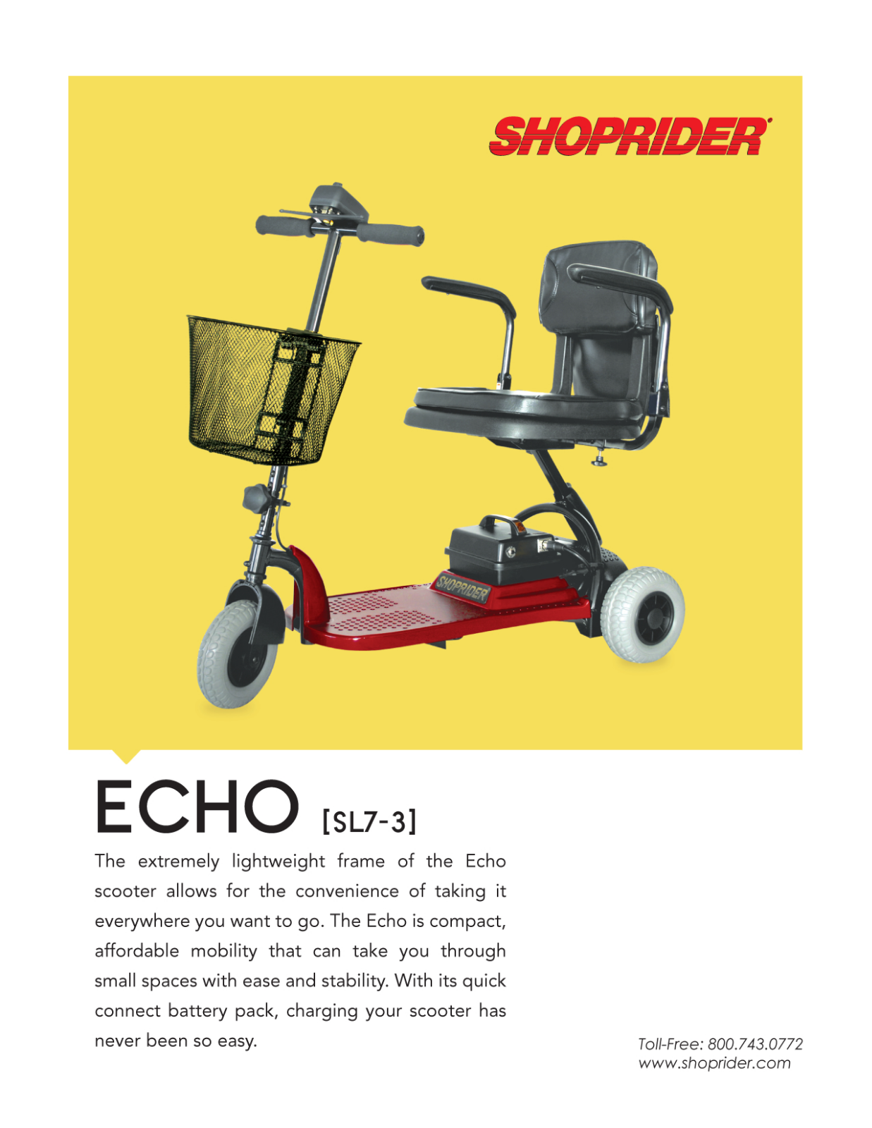 Shoprider ECHO DATASHEET