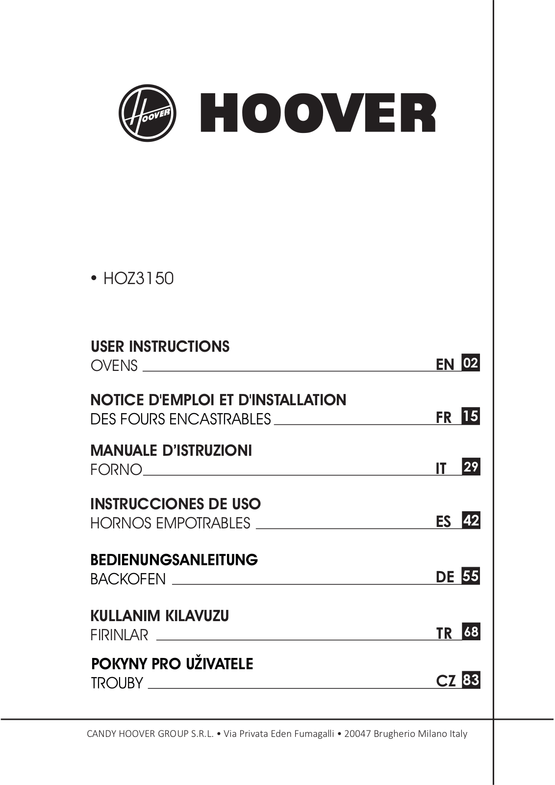 HOOVER HOZ3150 User guide - ManualMachine.com